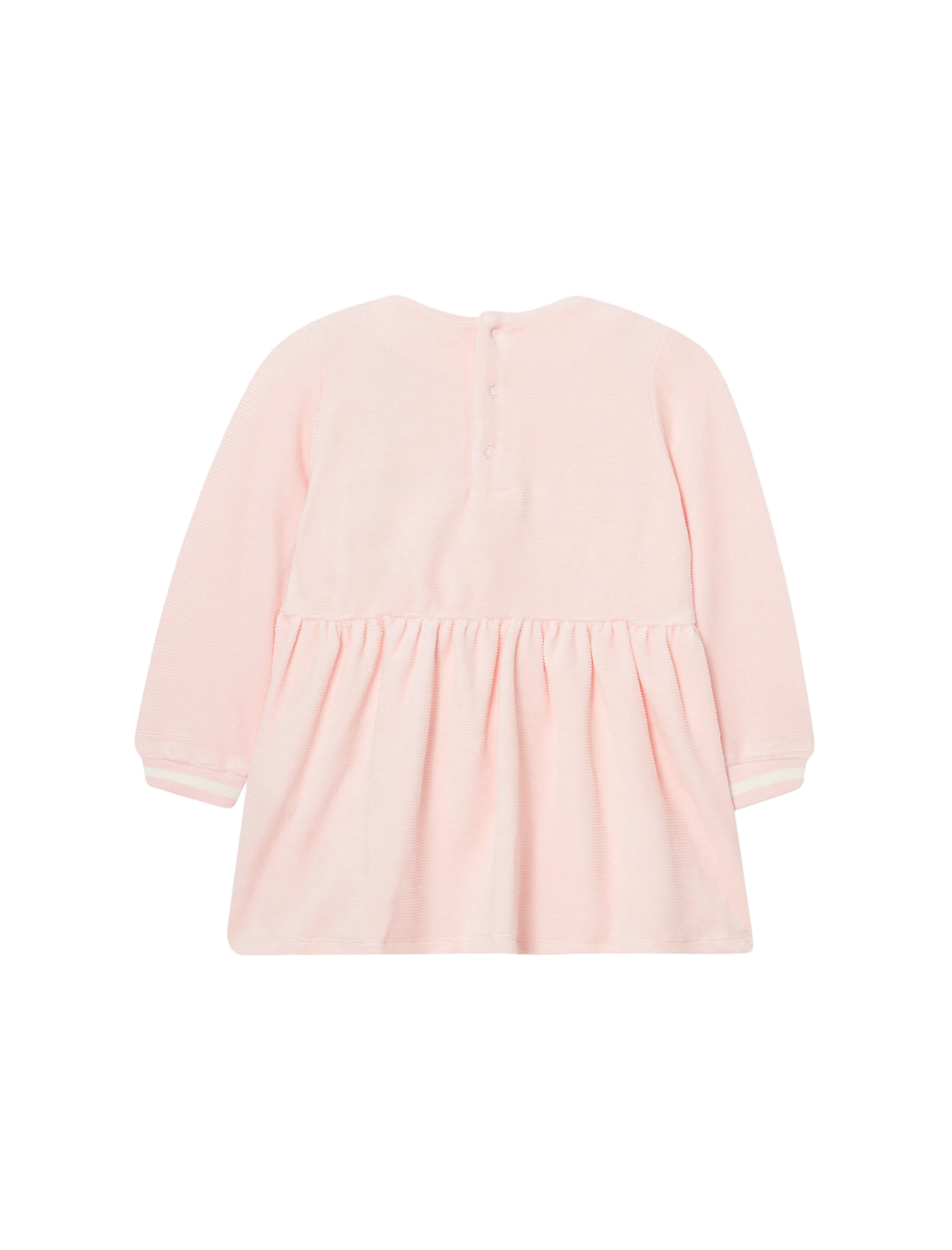 Embroidered logo ribbed dress