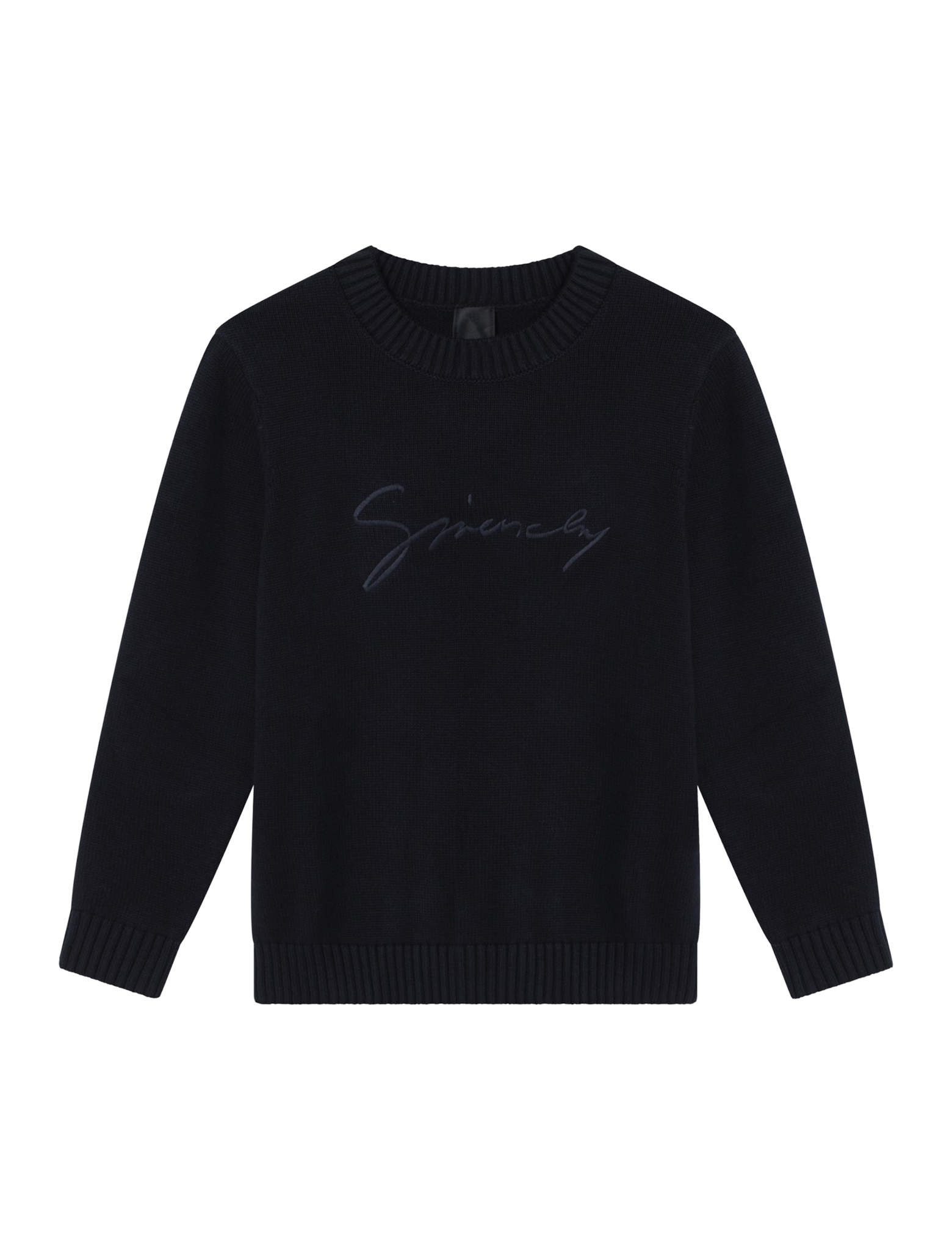 Embroidery logo knitted jumper