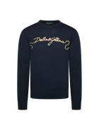 Embroidery wool knit pullover
