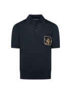 Embroidery wool polo shirt