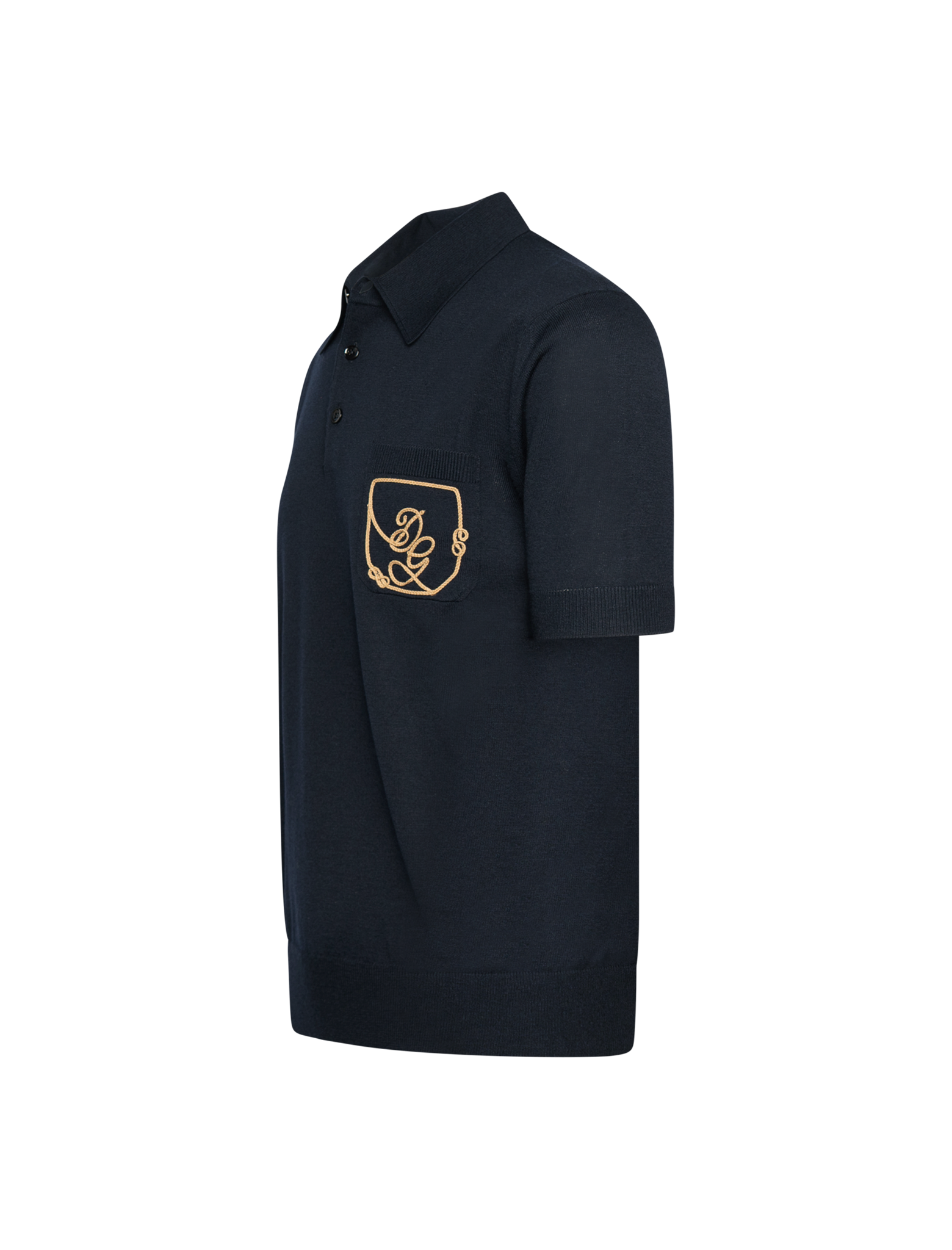 Embroidery wool polo shirt
