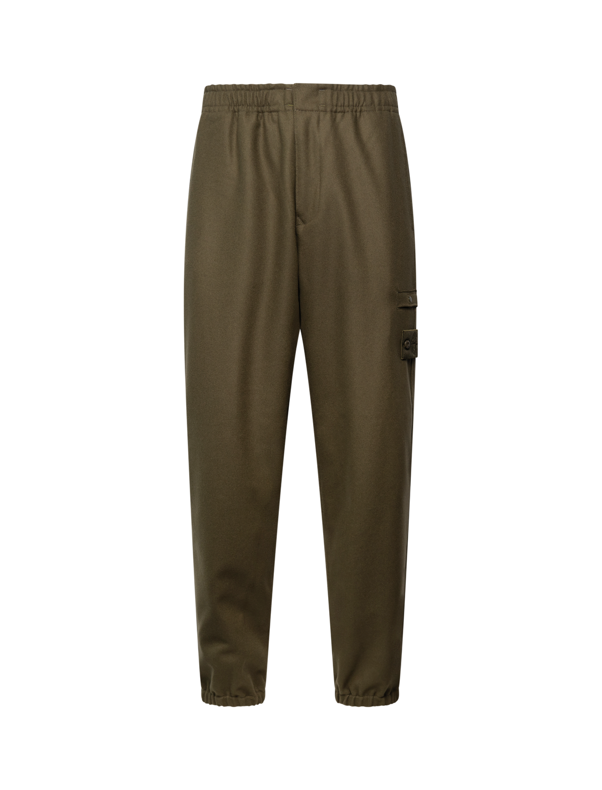 Flannel cuffed cargo trousers