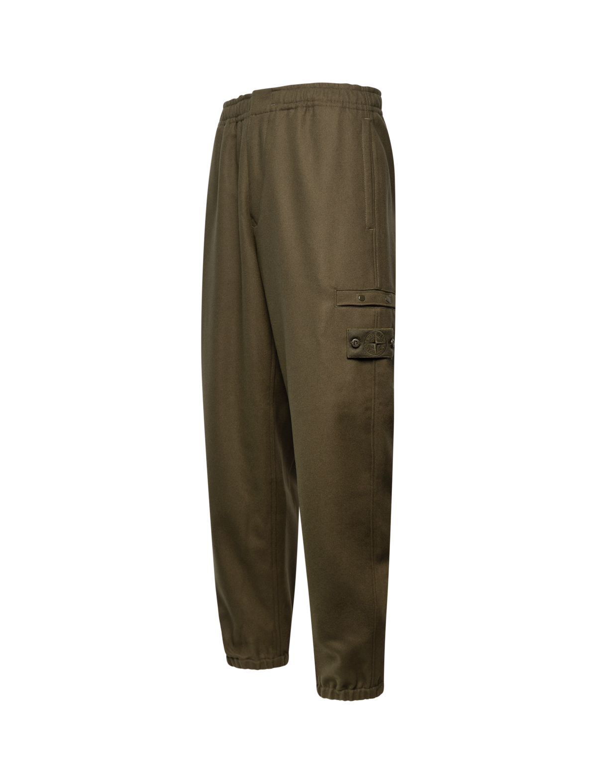 Flannel cuffed cargo trousers