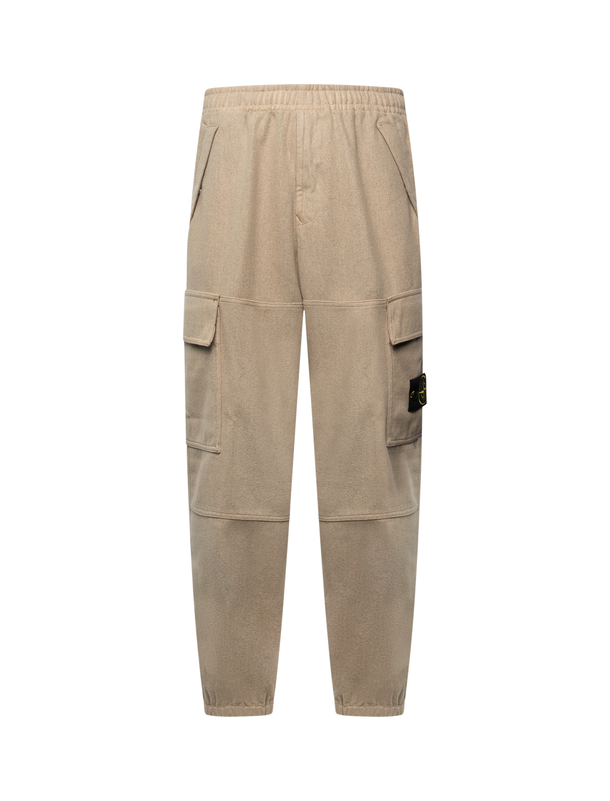 Flannel cuffed cargo trousers