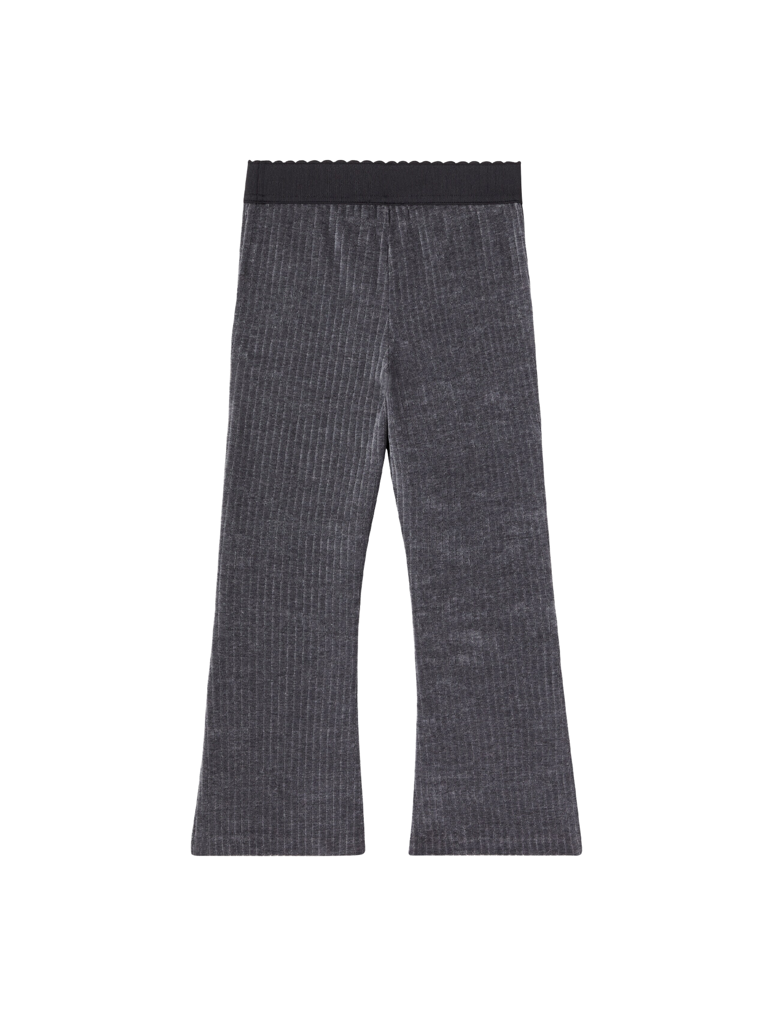 Flared ribbed velvet trousers