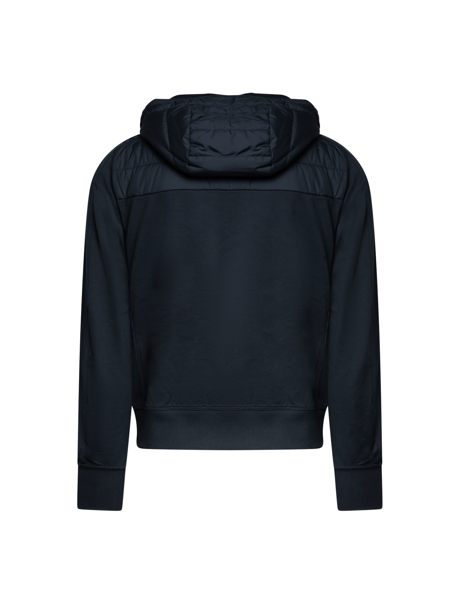 Fleece nylon hooded jacket