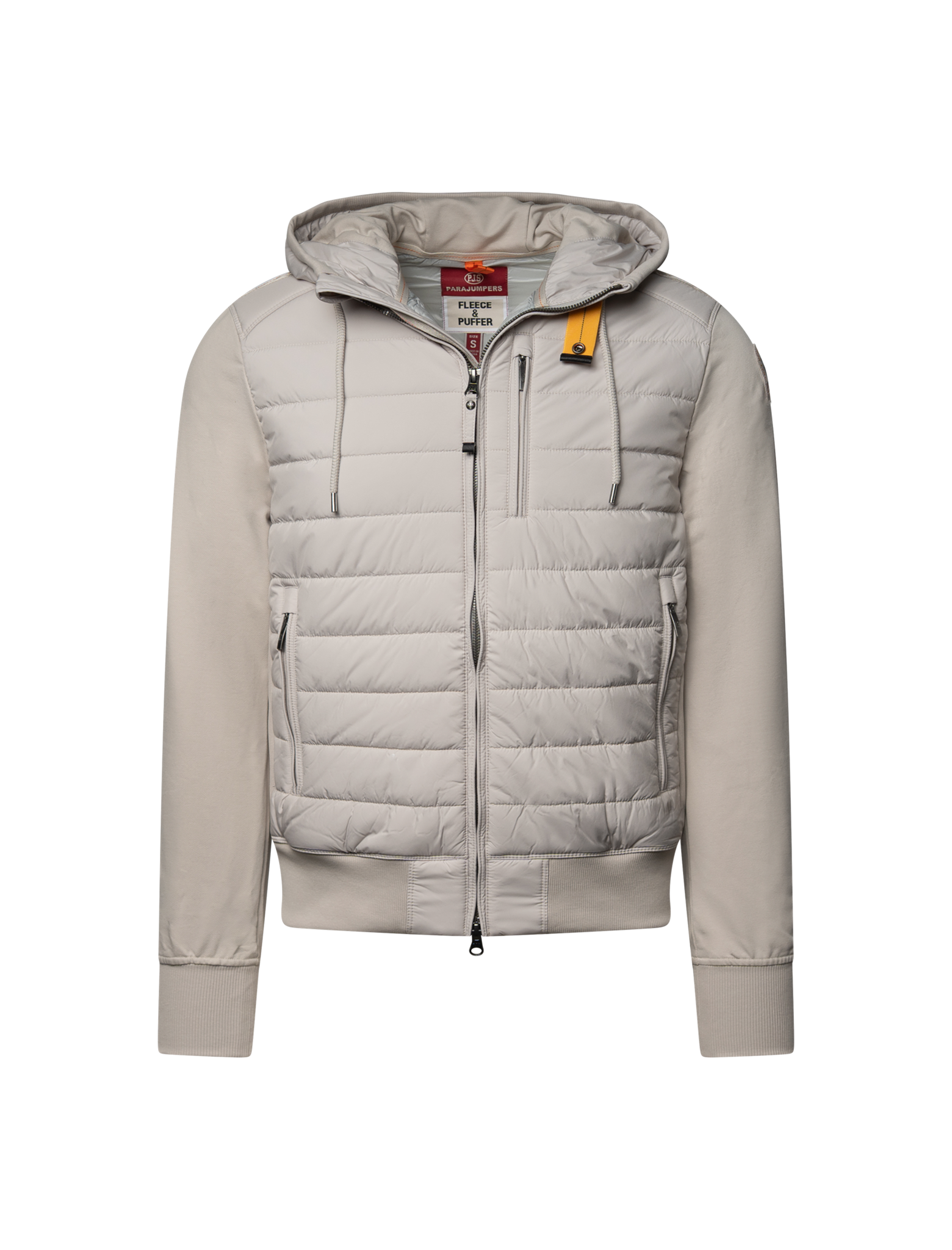 Fleece nylon hooded jacket