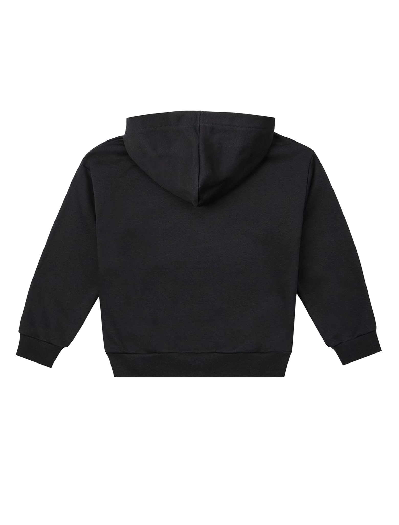 Flocked logo fleeced hoodie