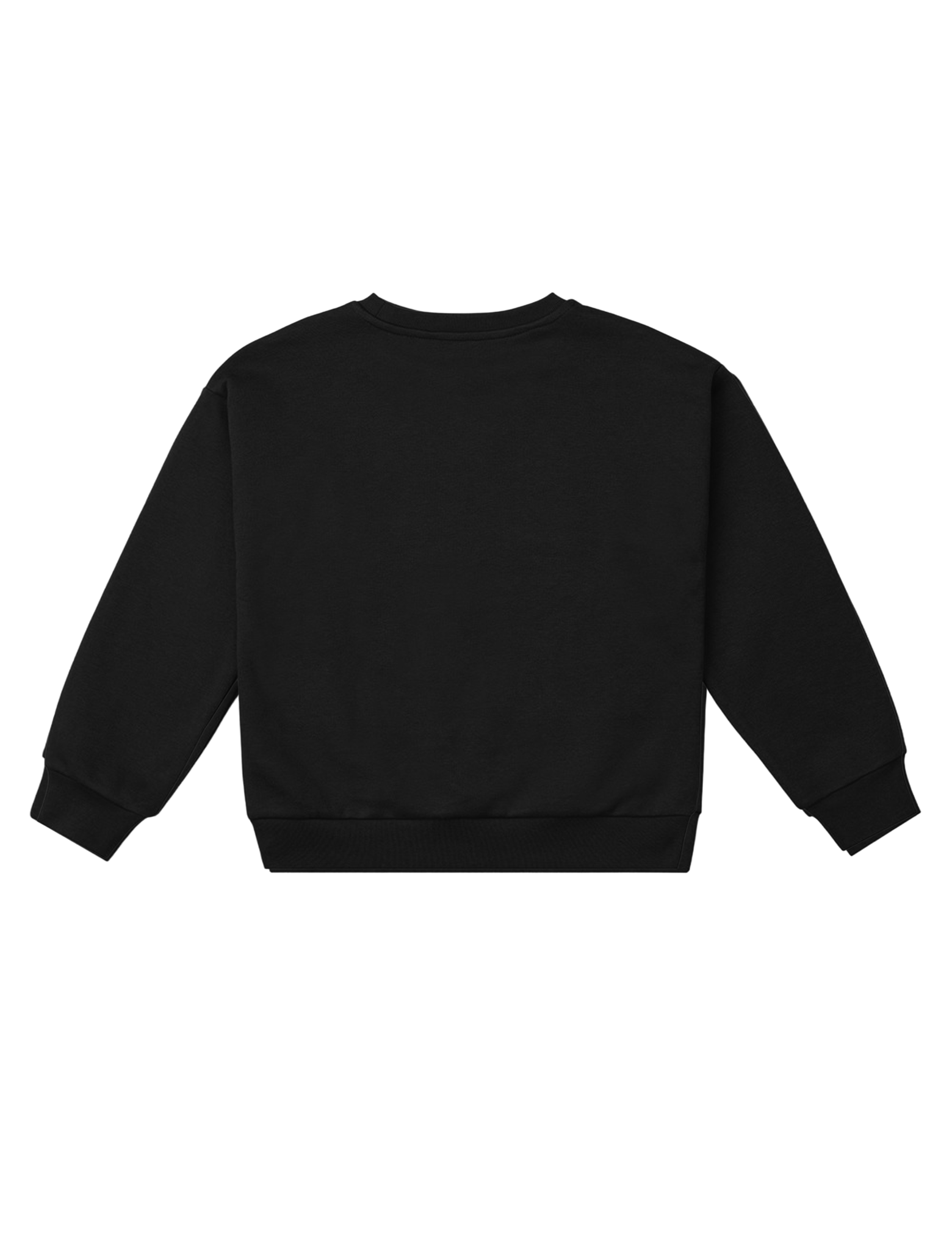 Flocked logo fleeced sweater