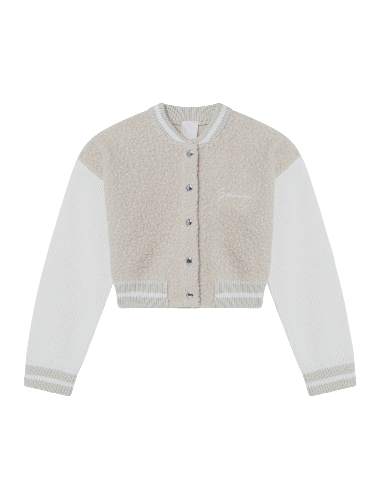 Fluffy two-tone bomber jacket
