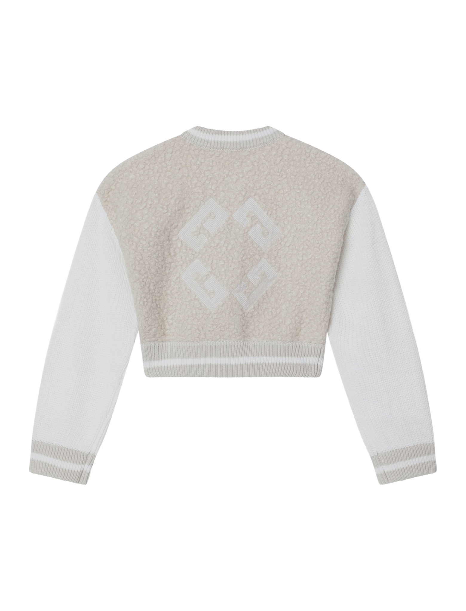 Fluffy two-tone bomber jacket