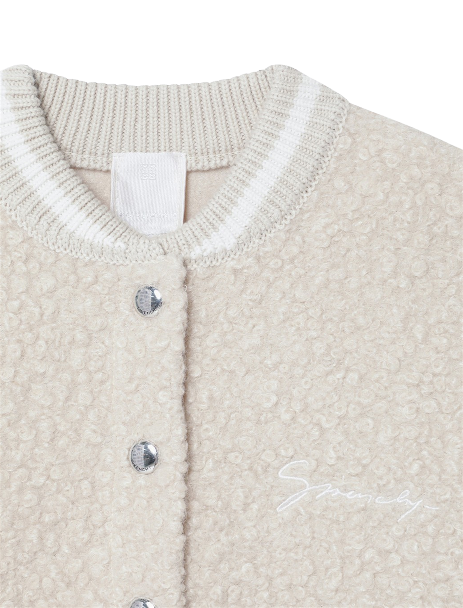 Fluffy two-tone bomber jacket
