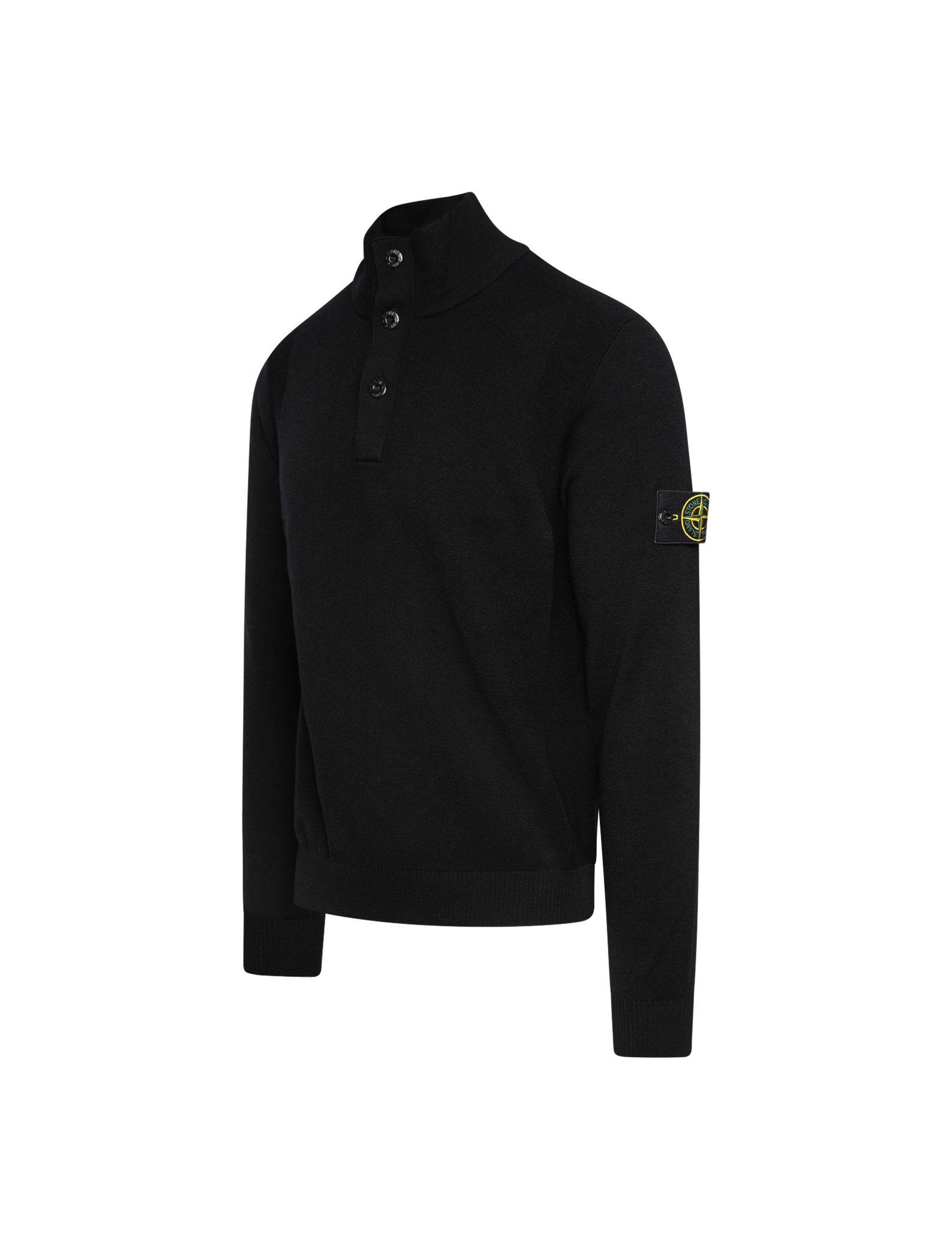 Half-button RWS wool jumper
