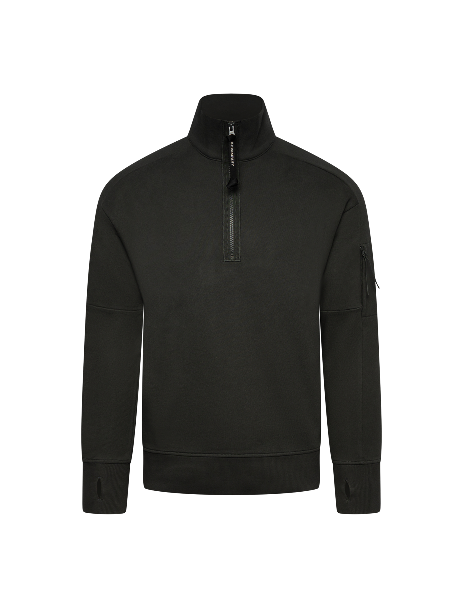 Half zip raised fleece sweater