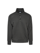 Fleece-Sweatshirt mit halbem Reißverschluss und Stehkragen