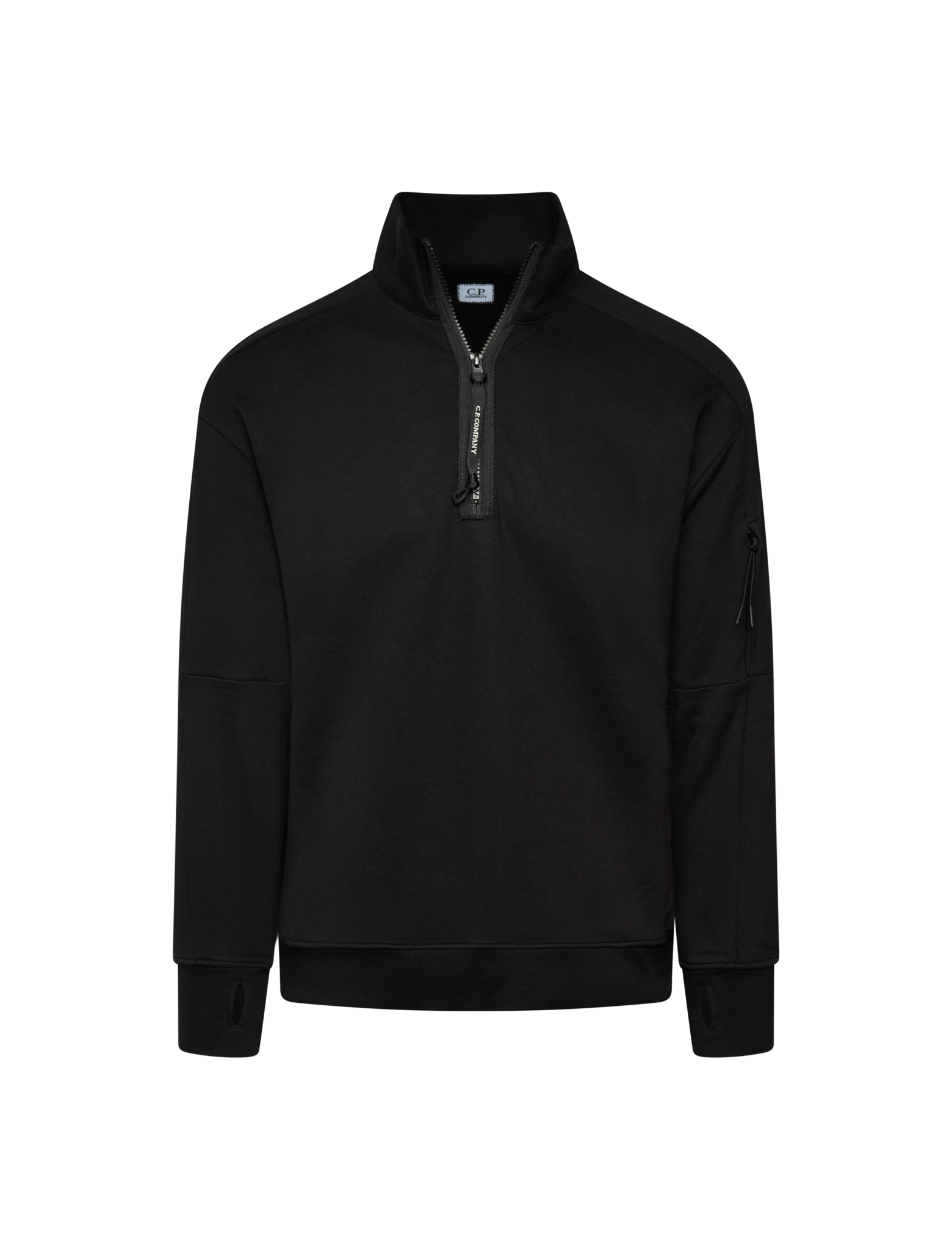 Half zip raised fleece sweater