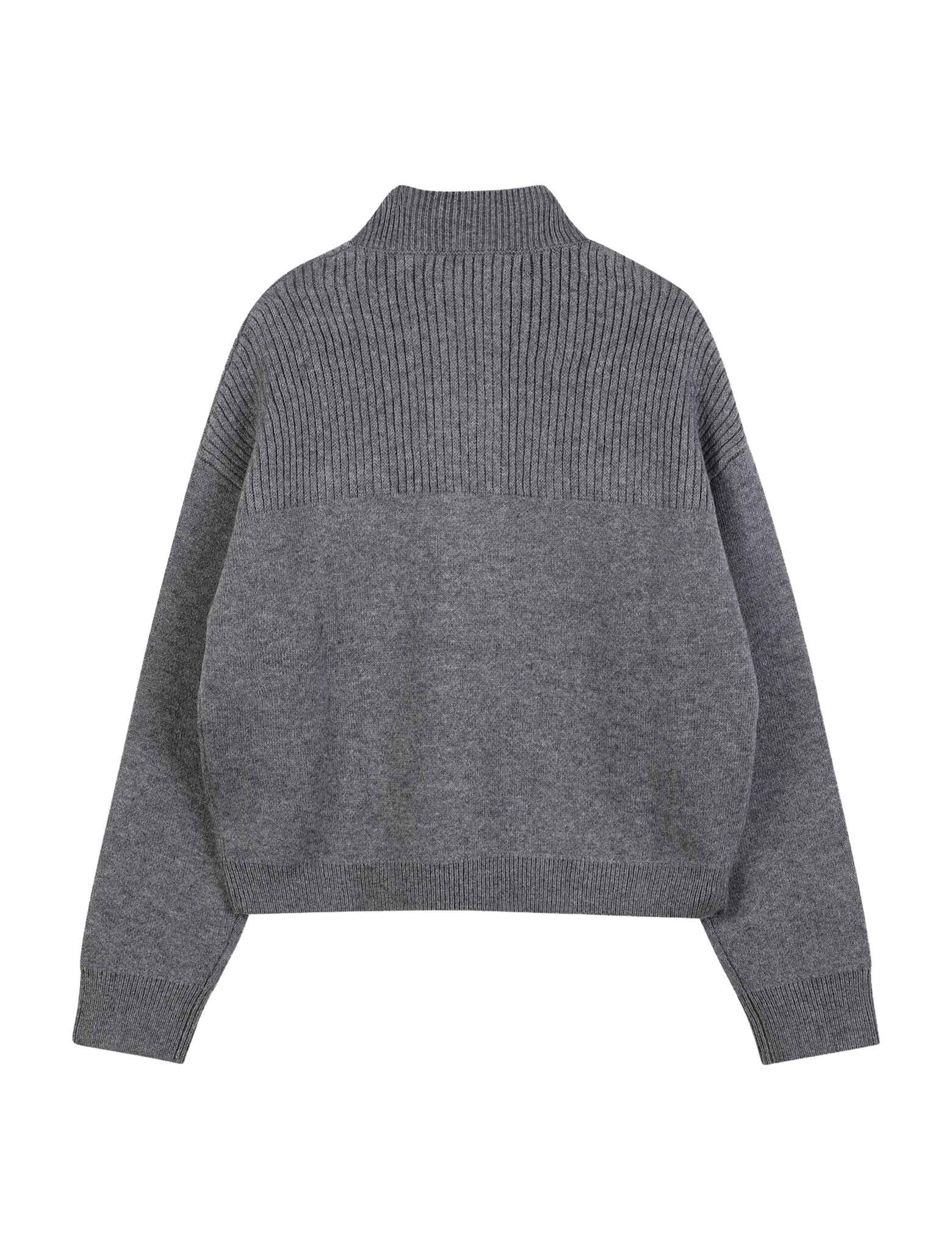 High-neck knitted jumper