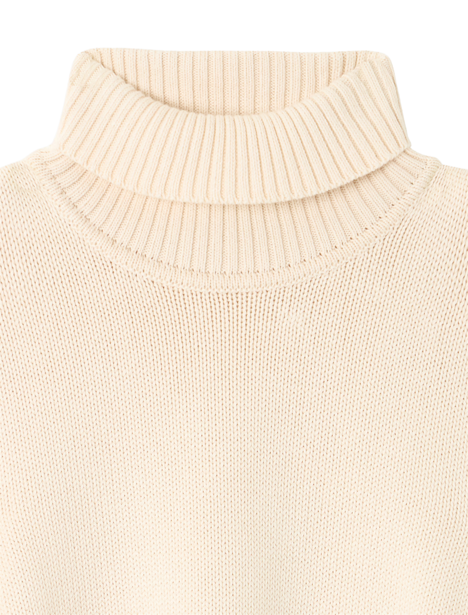 High neck ribbed knitwear