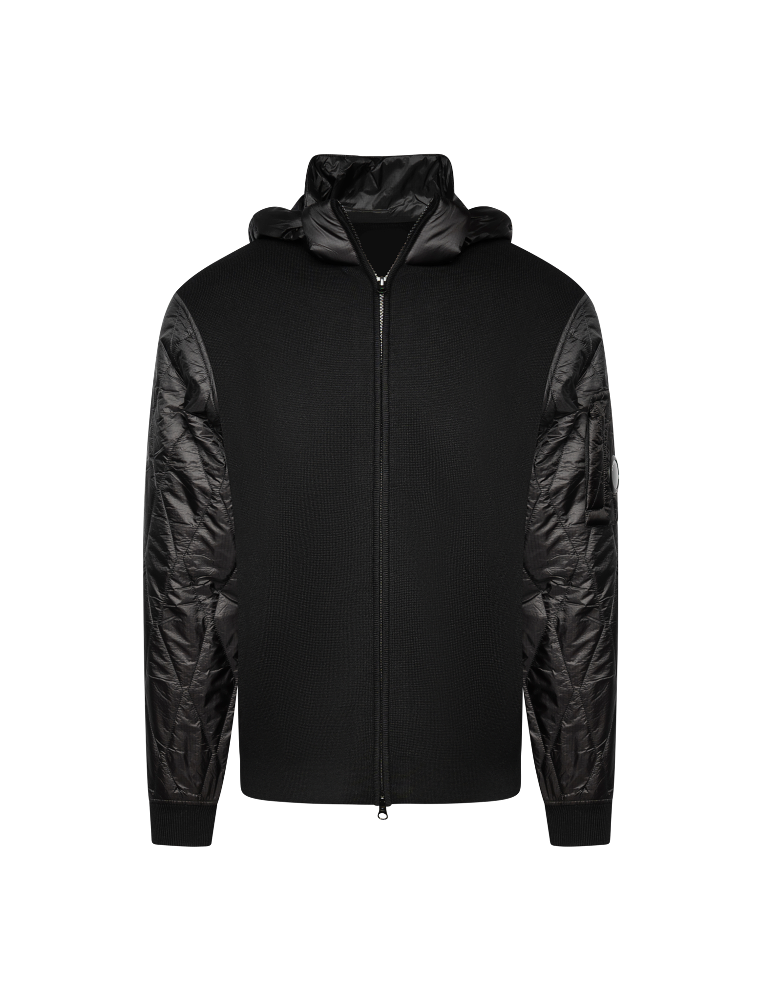 Hooded merino wool knitwear