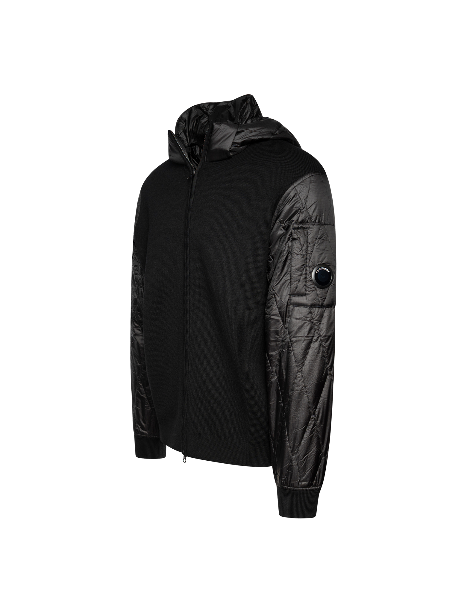 Hooded merino wool knitwear