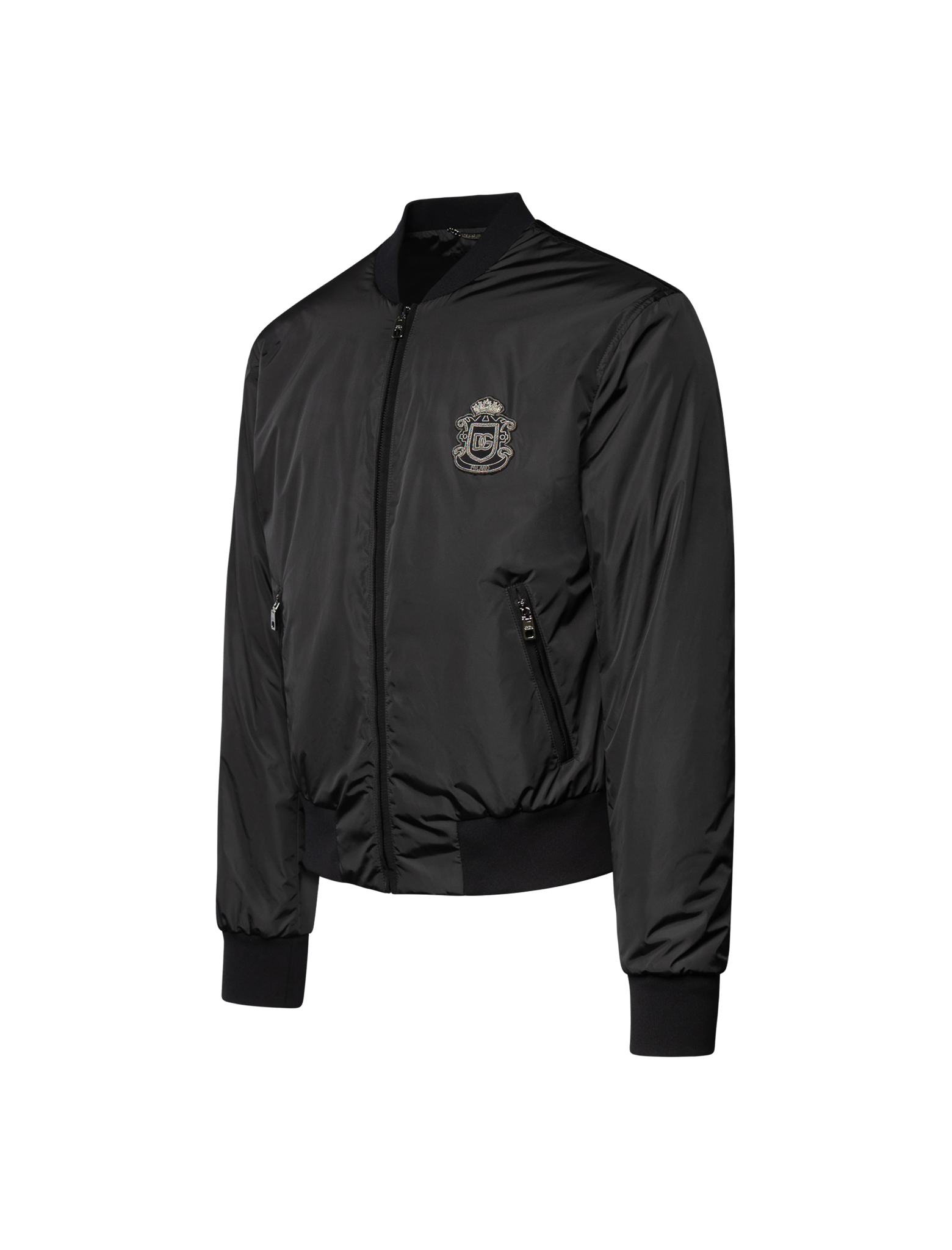 Logo patch bomber jacket