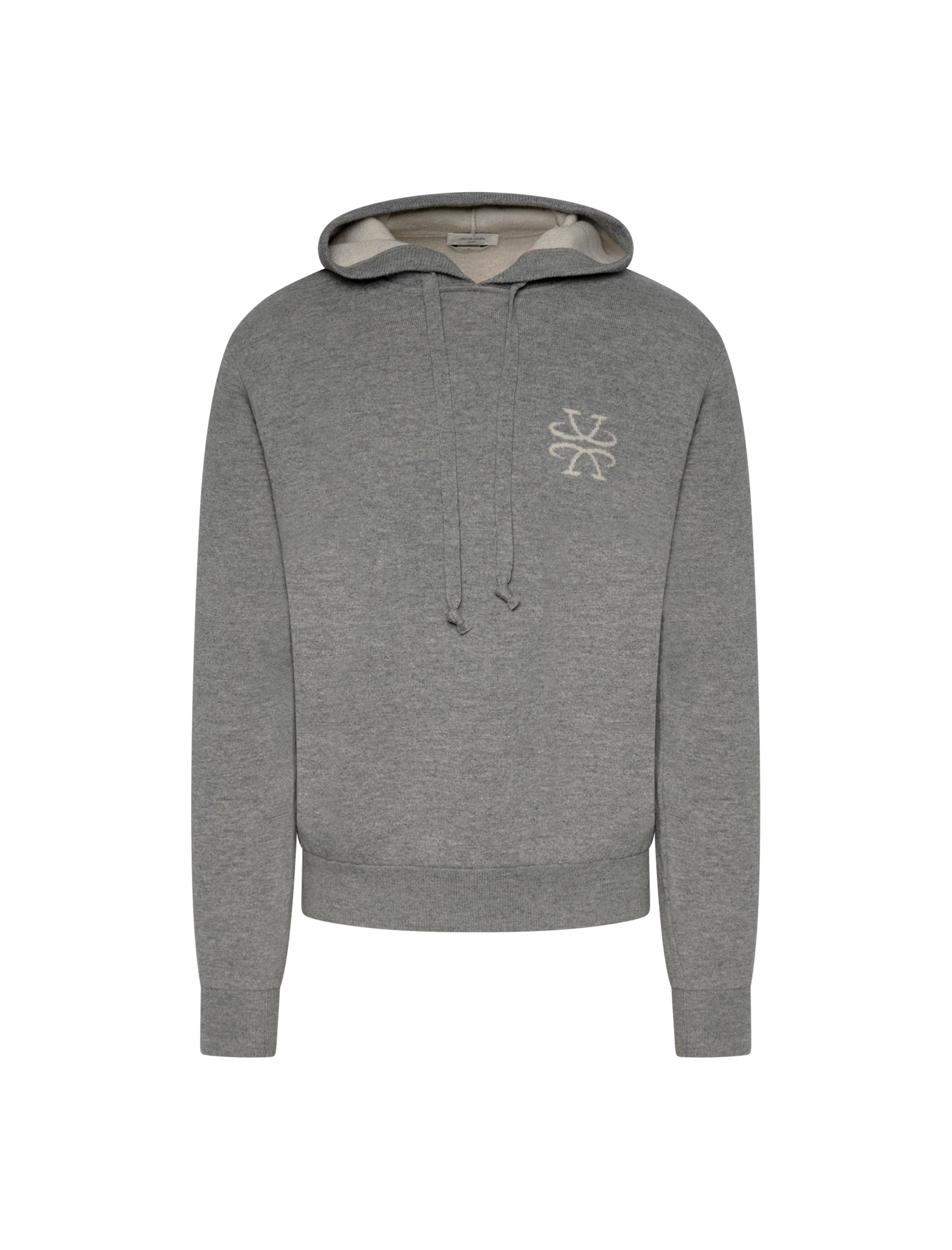 Knitted Jacquard logo hoodie