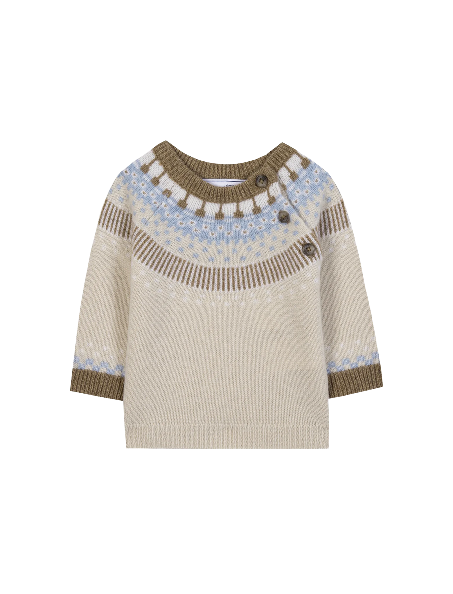 Knitted jacquard motive jumper
