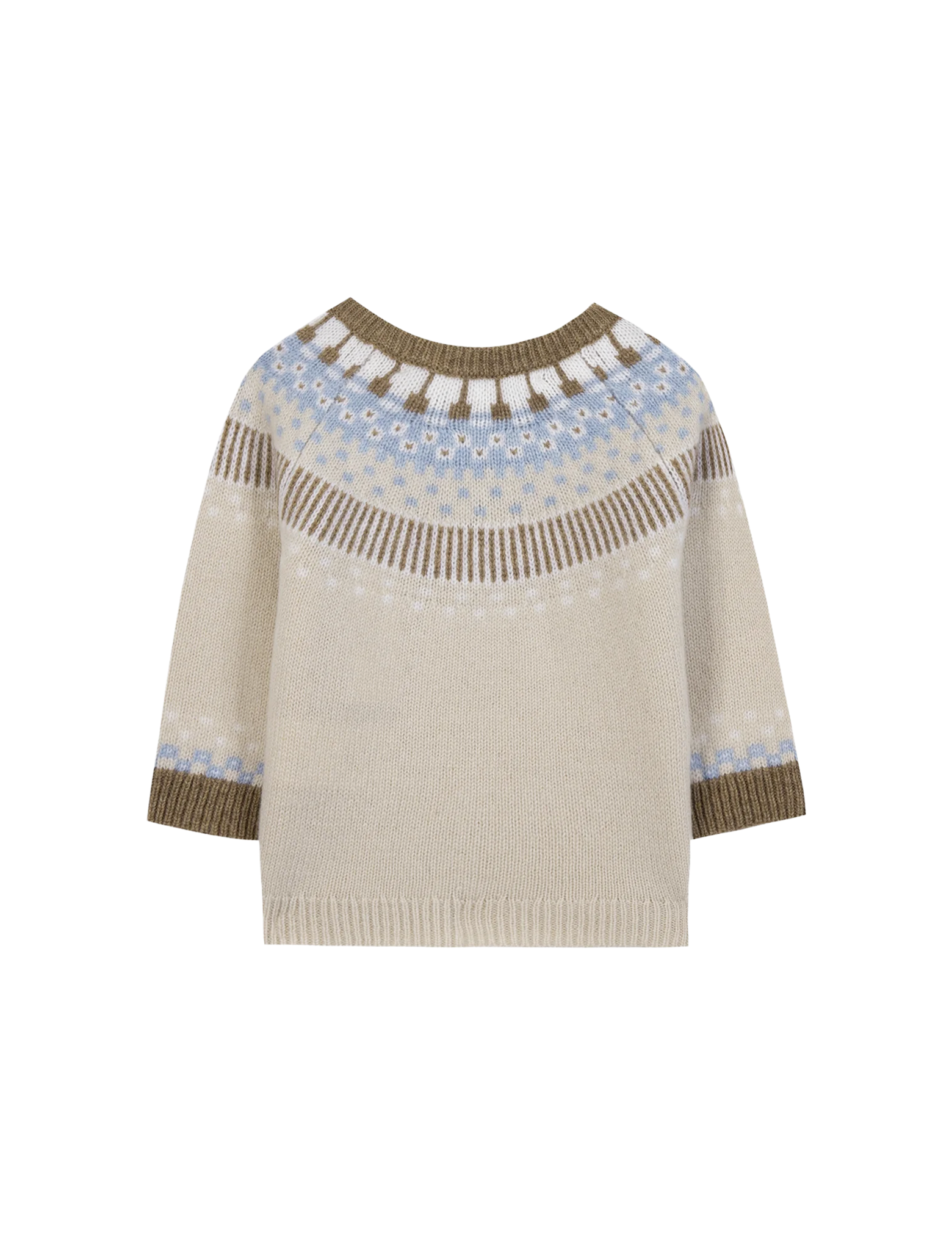 Knitted jacquard motive jumper