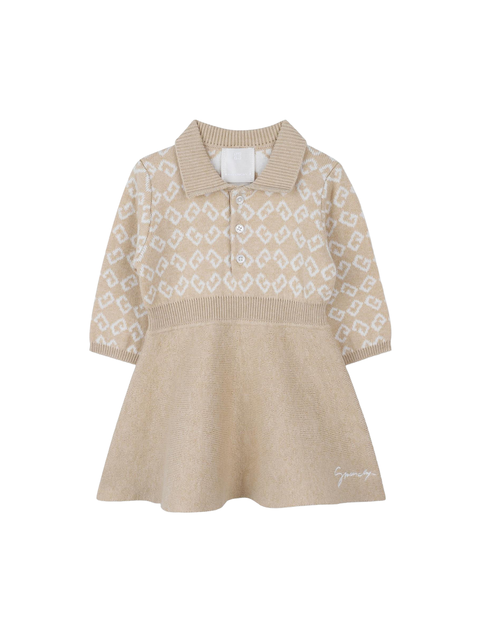 Knitted monogram dress
