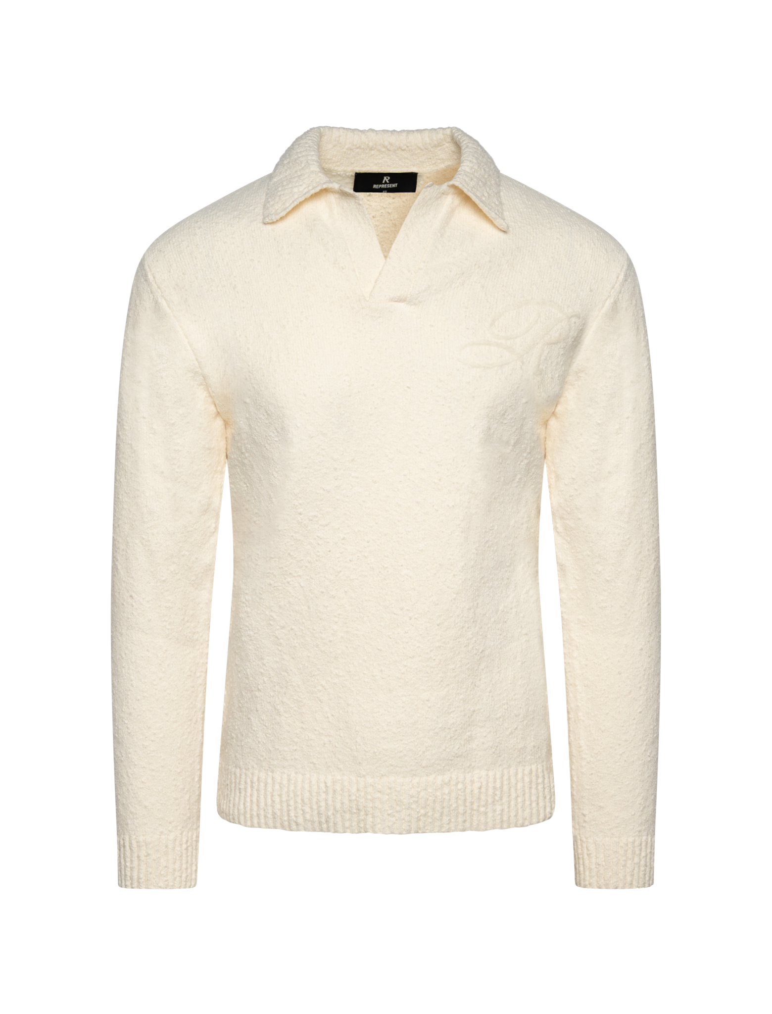 Knitted long sleeve polo shirt