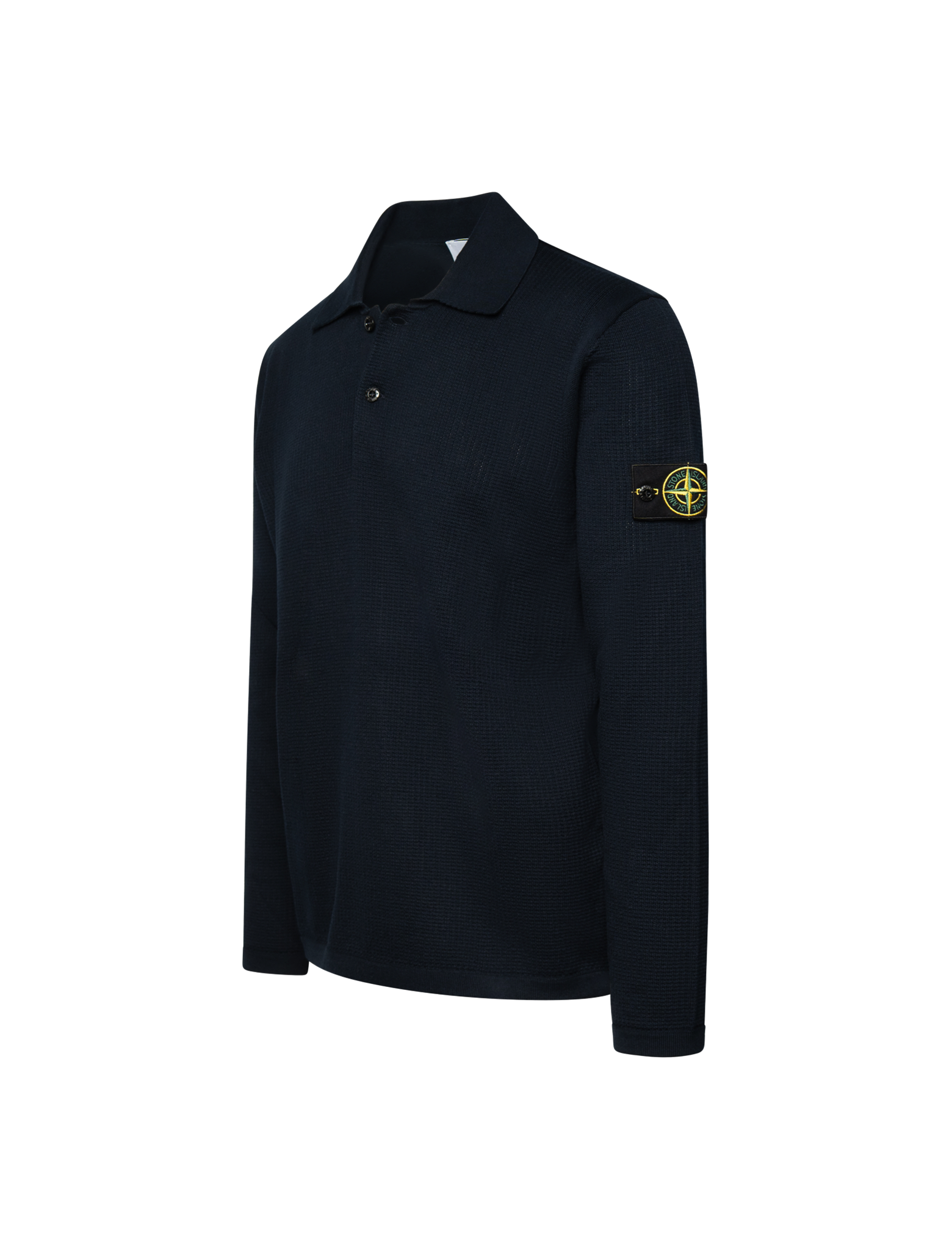 Micro stitch knit polo shirt