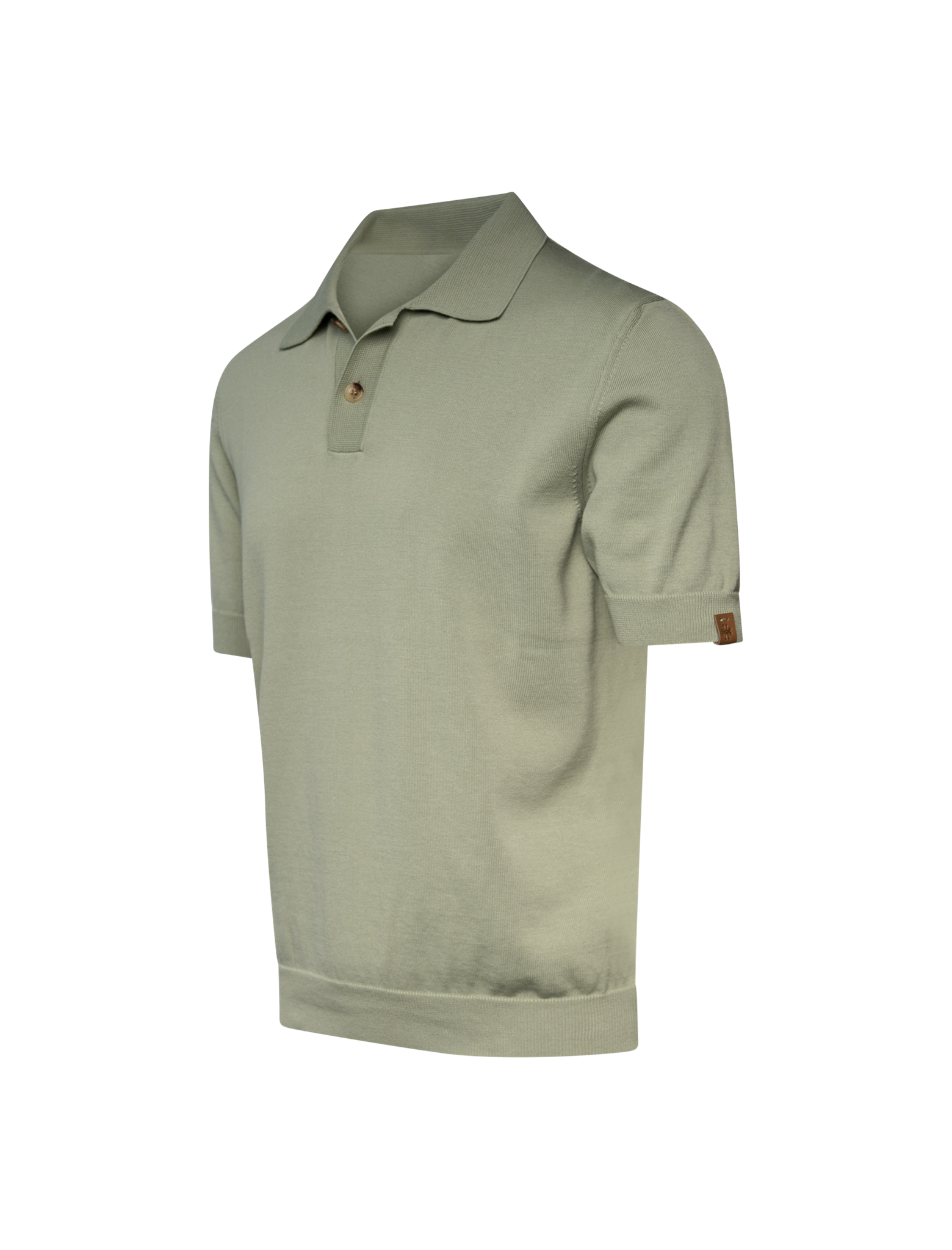 Knitted short sleeve polo