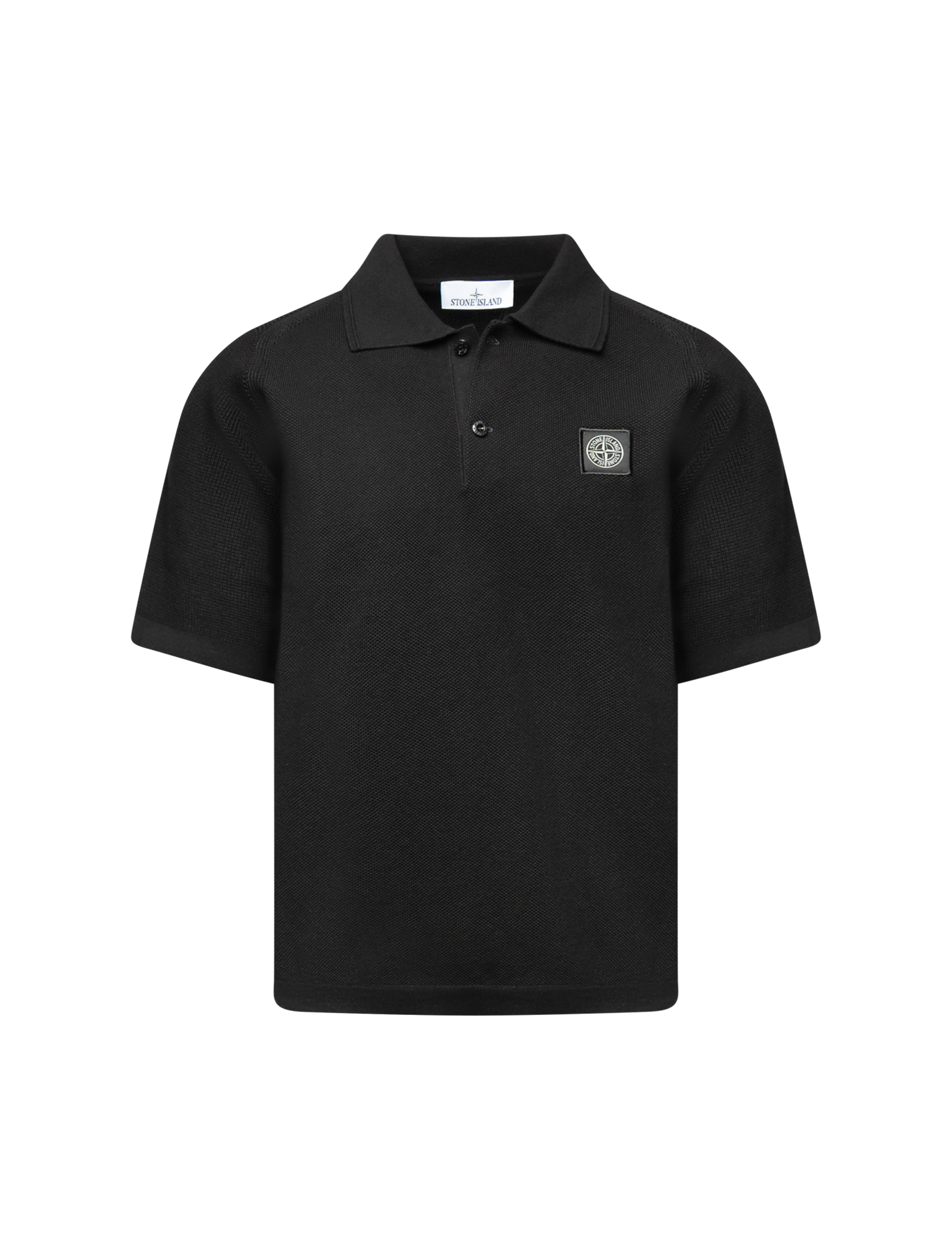 Knitted short sleeve polo