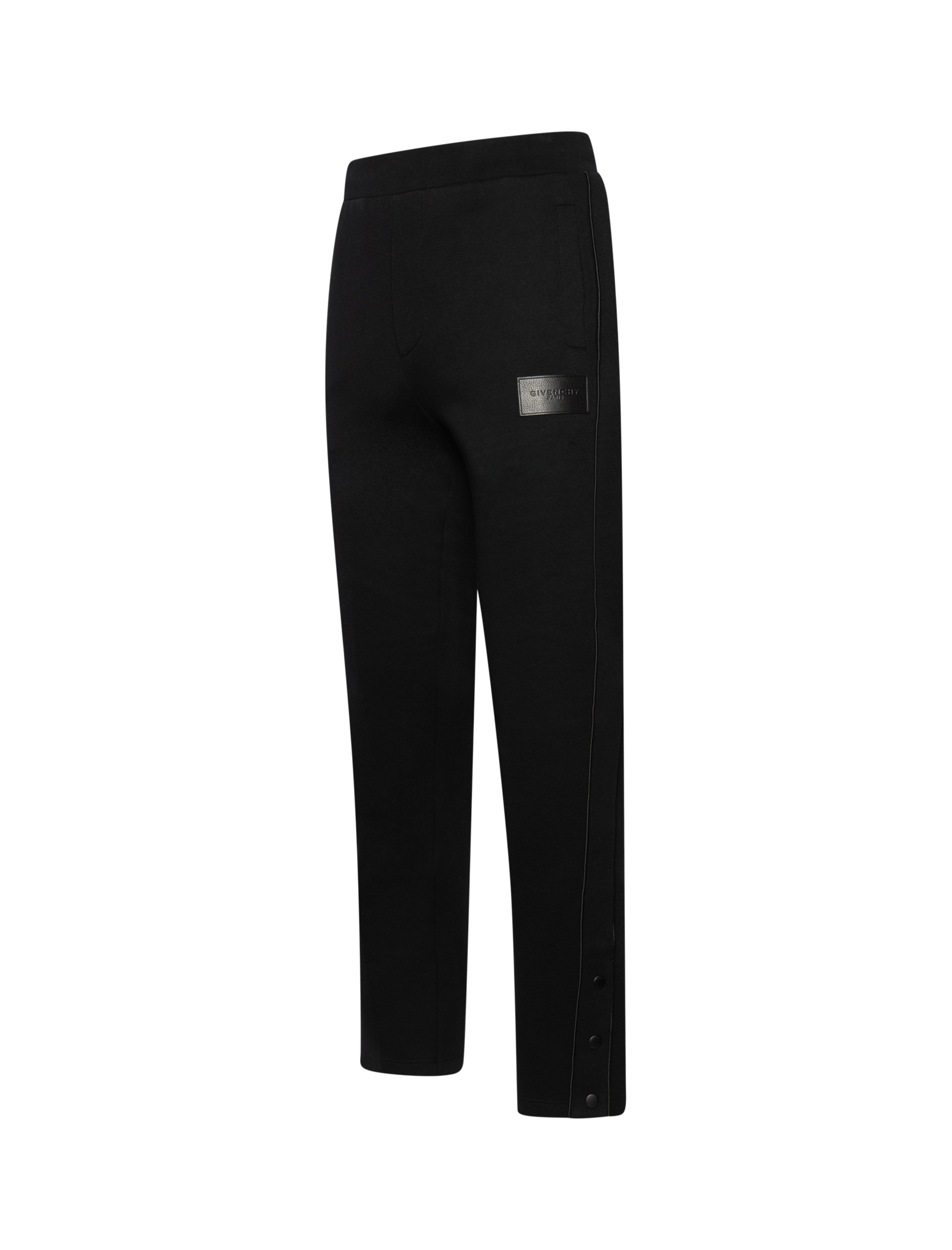 Leather patch jogging trousers
