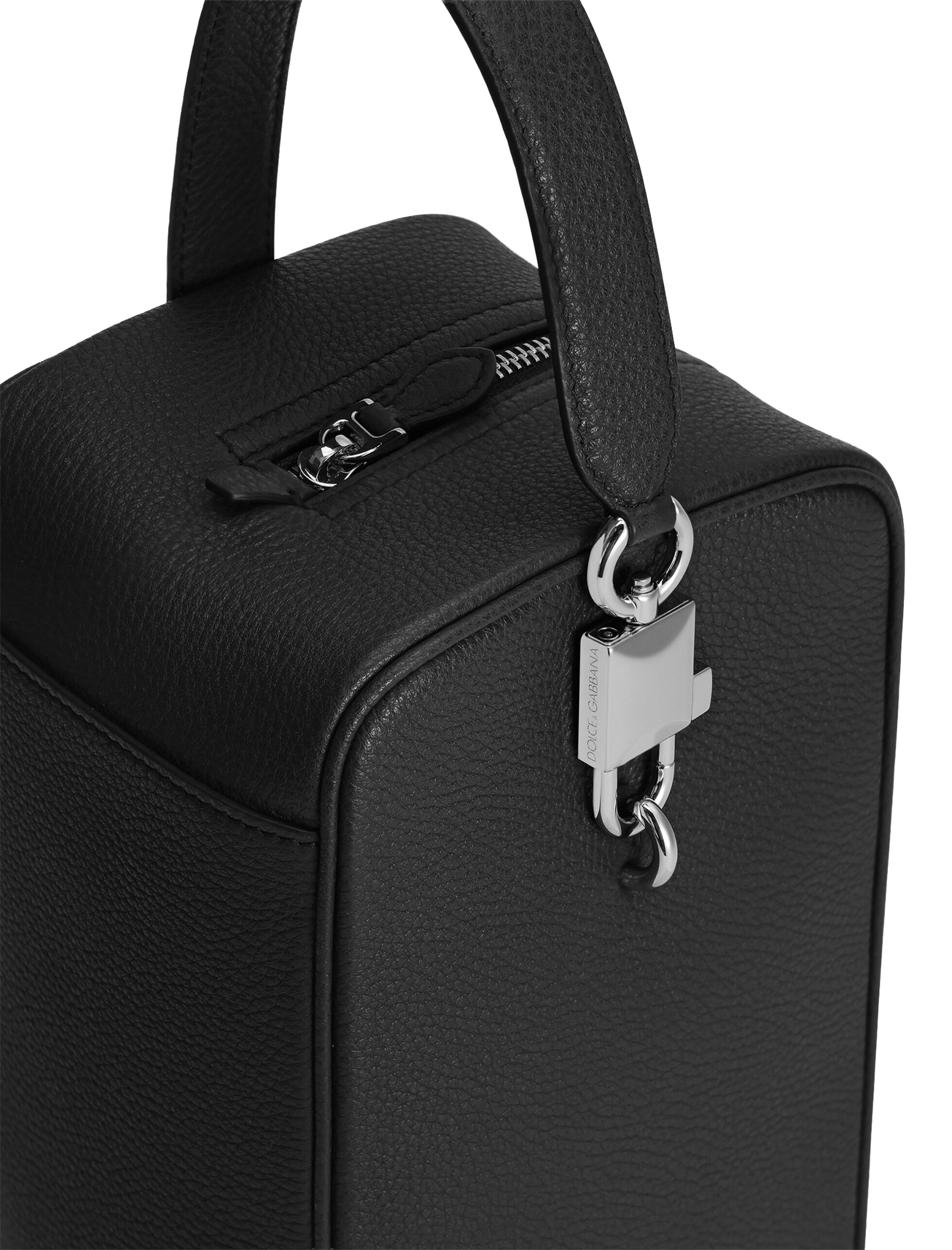 Lock calfskin handbag