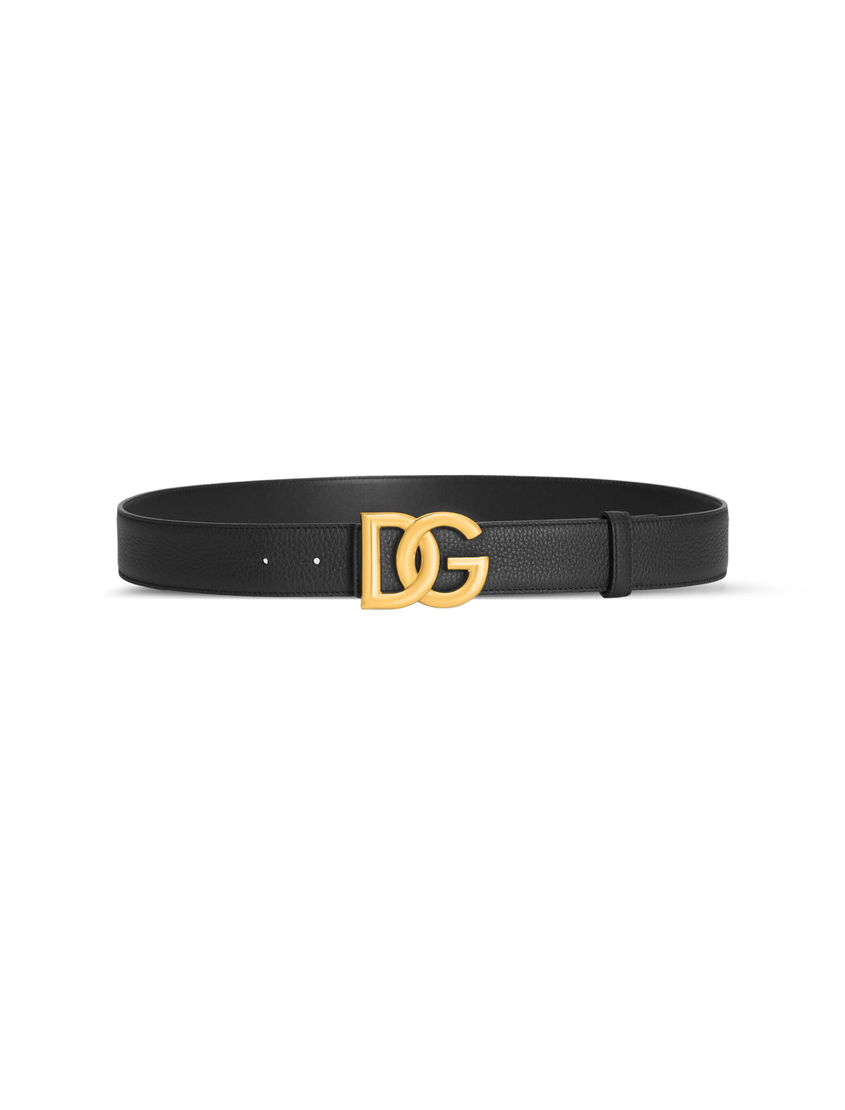 Logo buckle calfskin belt