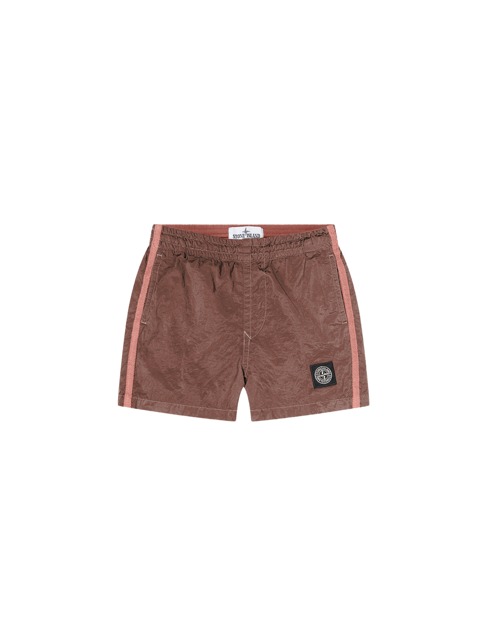 Logo crinkled swim shorts