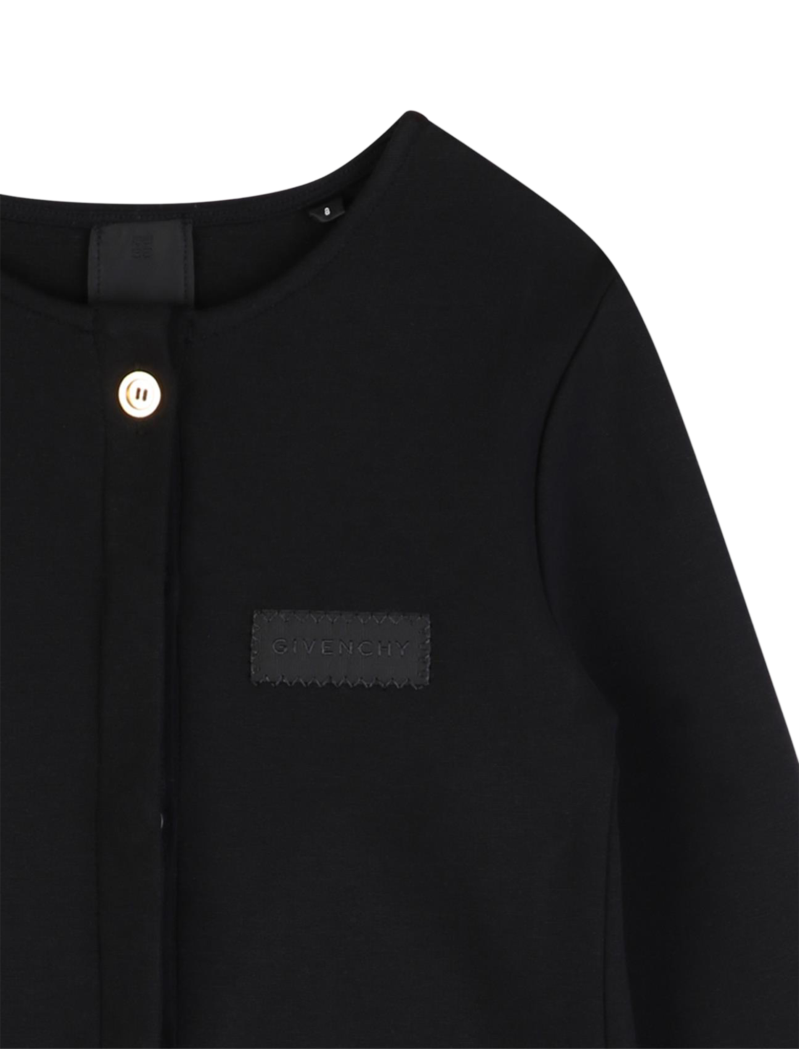Logo patch cardigan vest