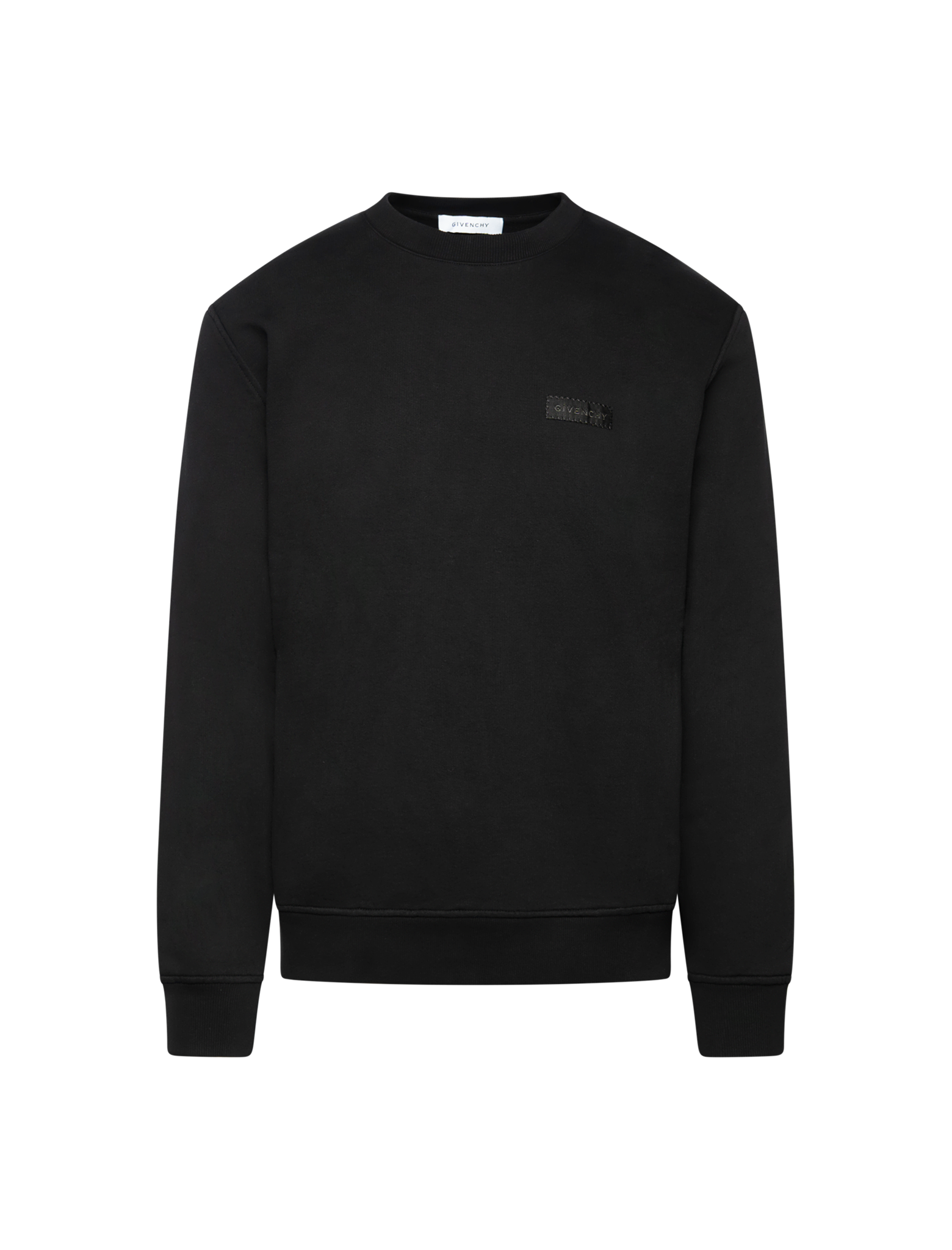 Logo patch crewneck sweatshirt