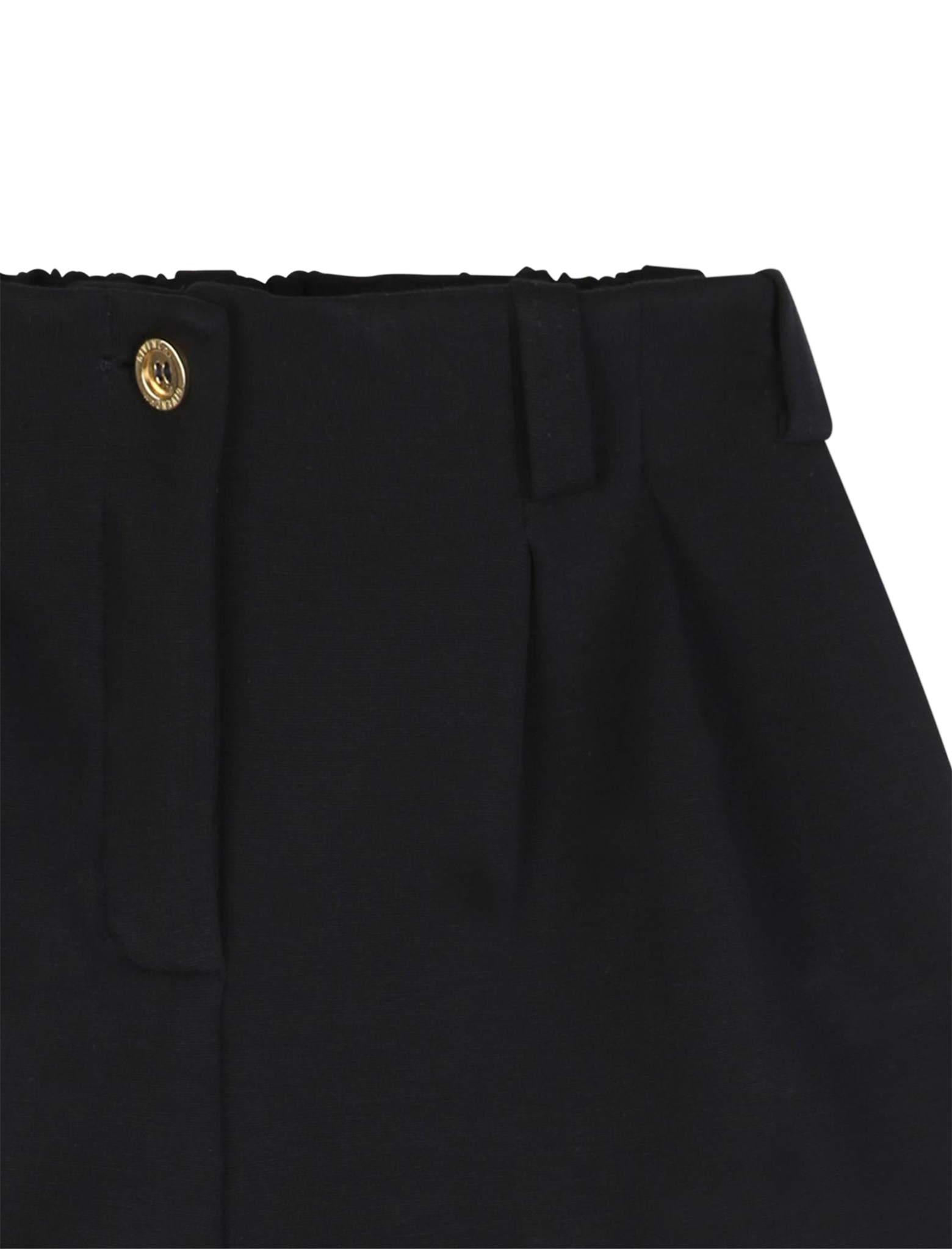 Logo patch peplum shorts