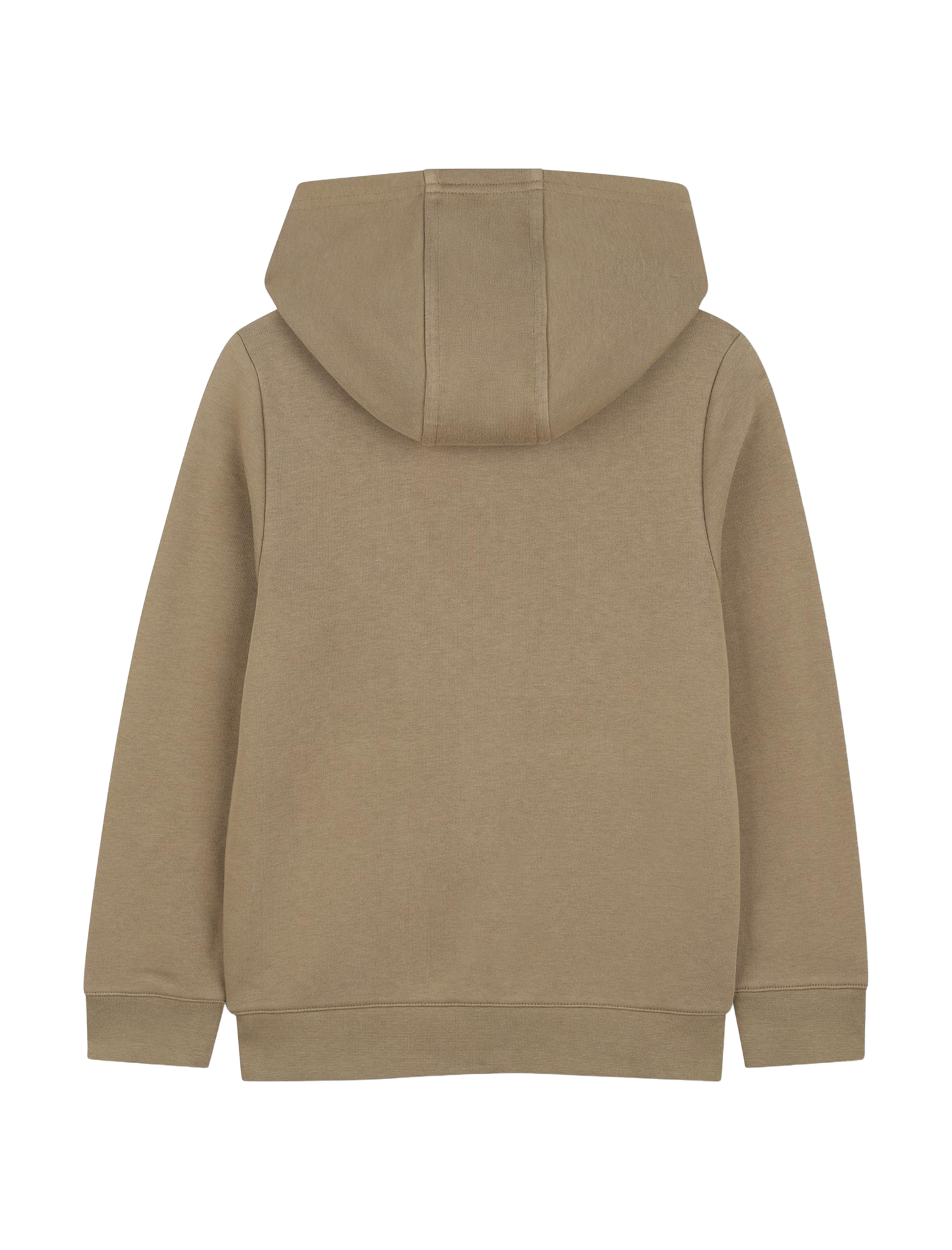 Logo patch zipped hoodie