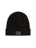 Logo plaque beanie hat