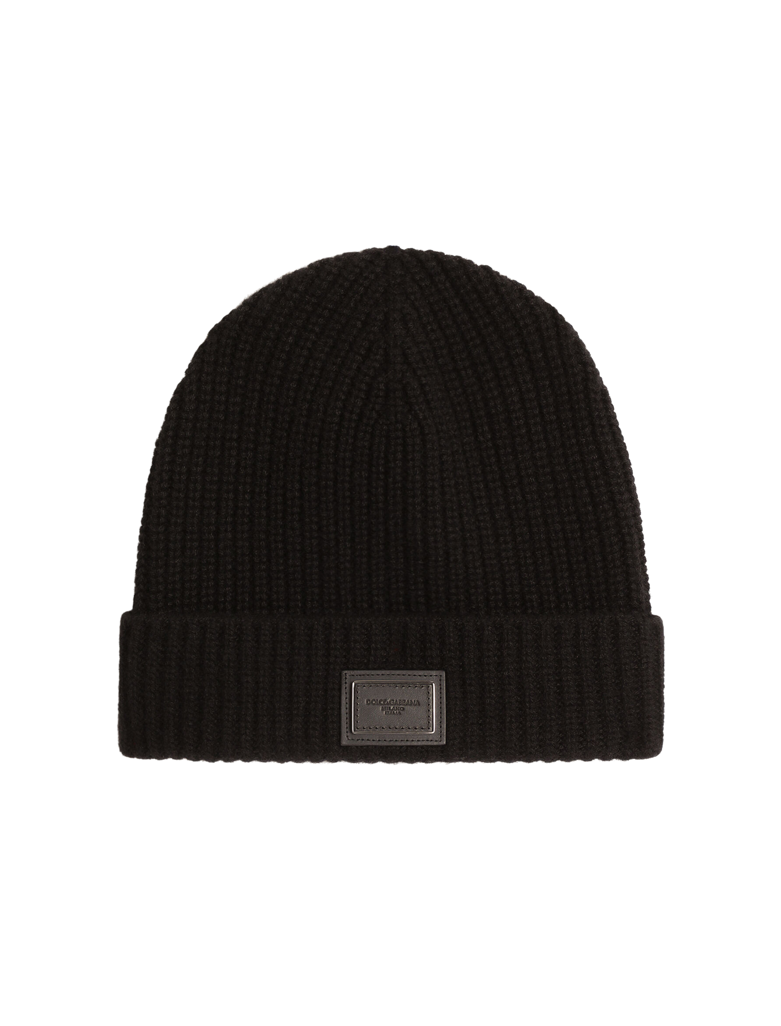 Logo plaque beanie hat