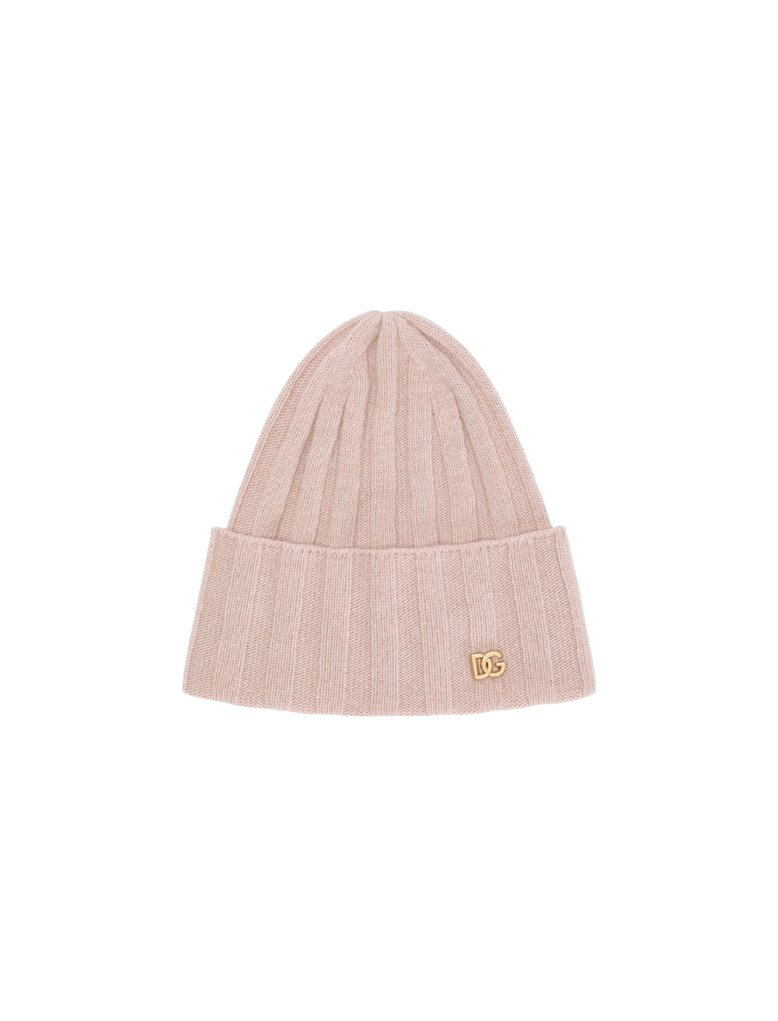 Logo plaque ribbed beanie hat