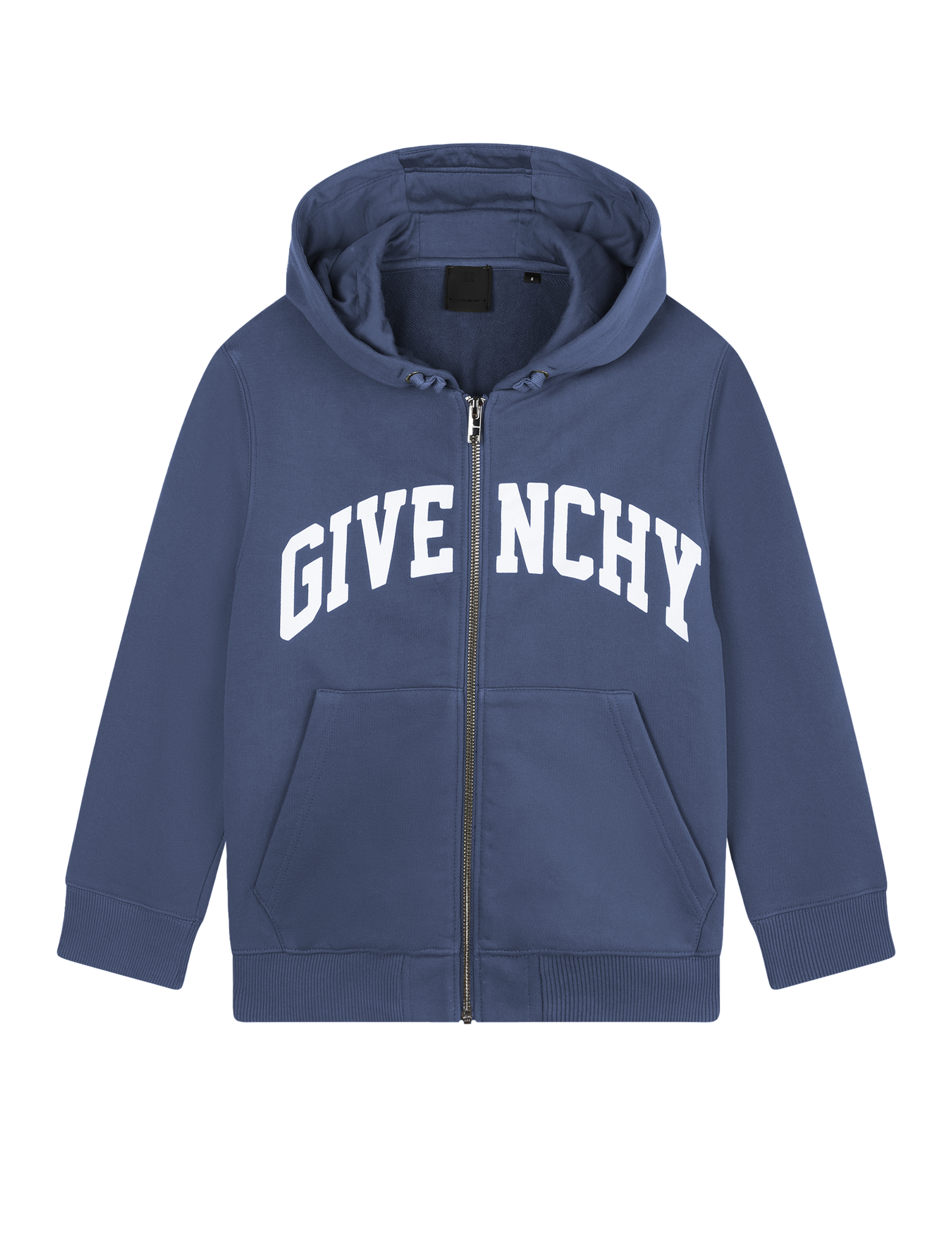Logo print zipped fleece vest