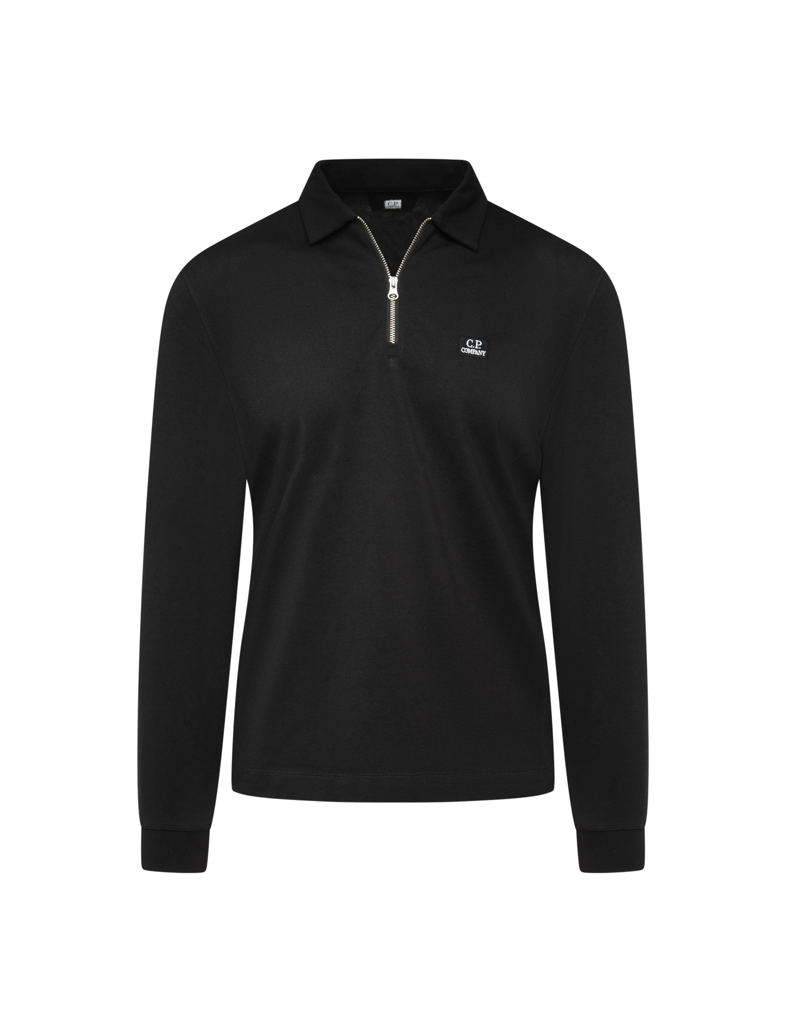 Long sleeve zipped polo shirt