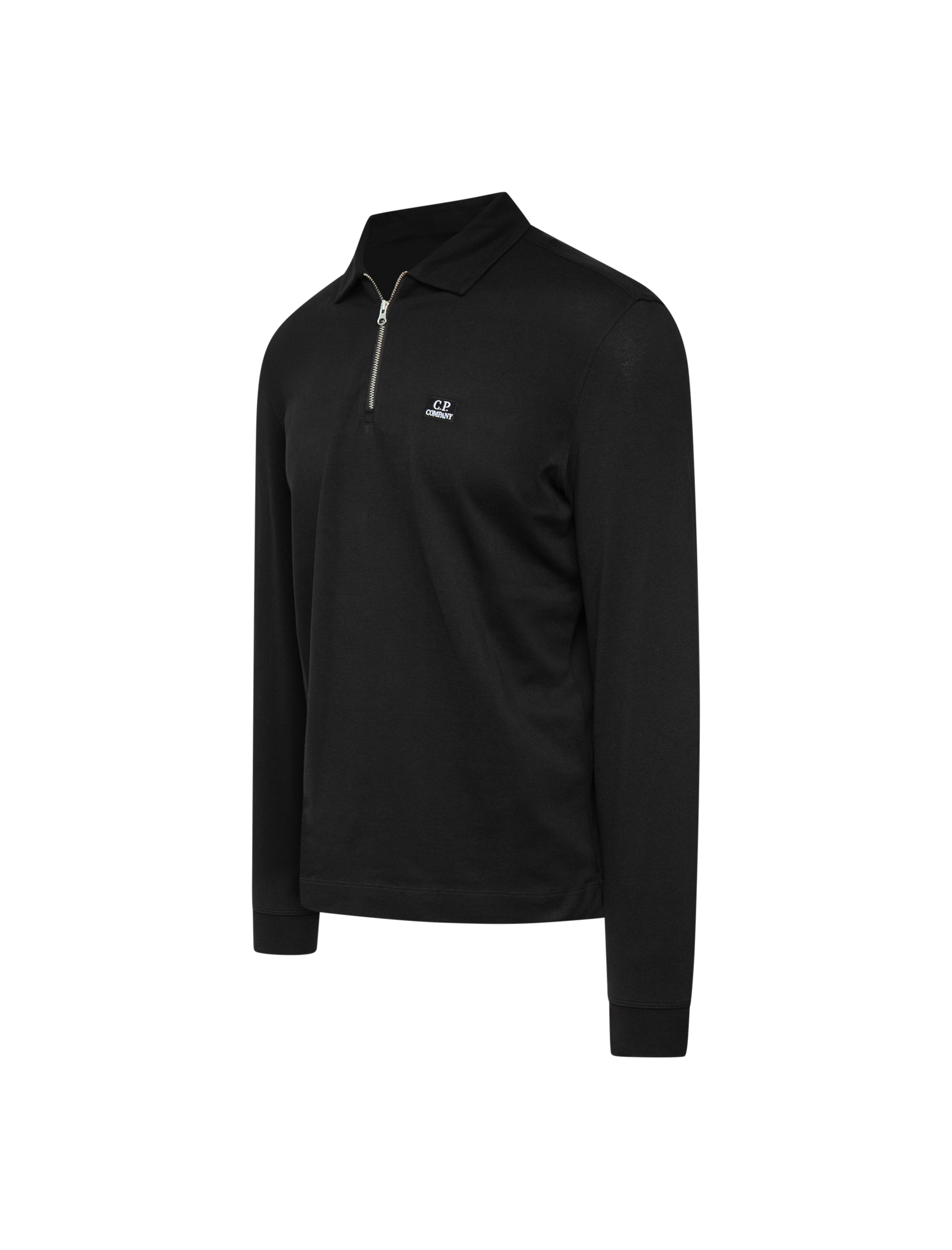 Long sleeve zipped polo shirt