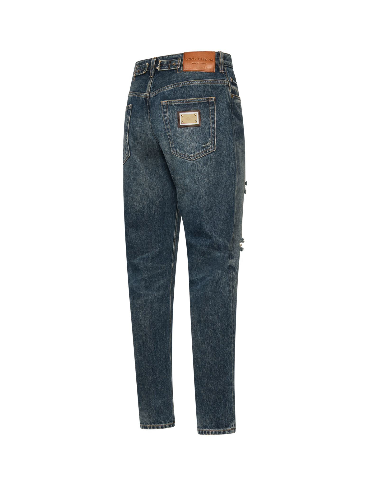 Loose fit plaque jeans