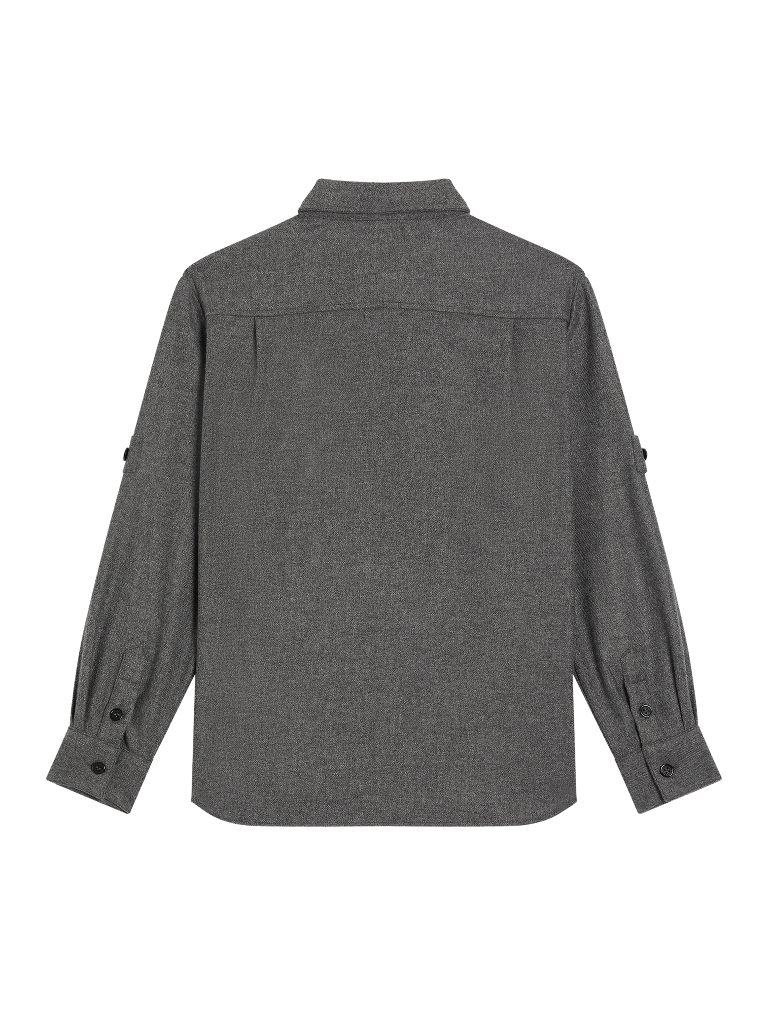 Melange wool mat shirt