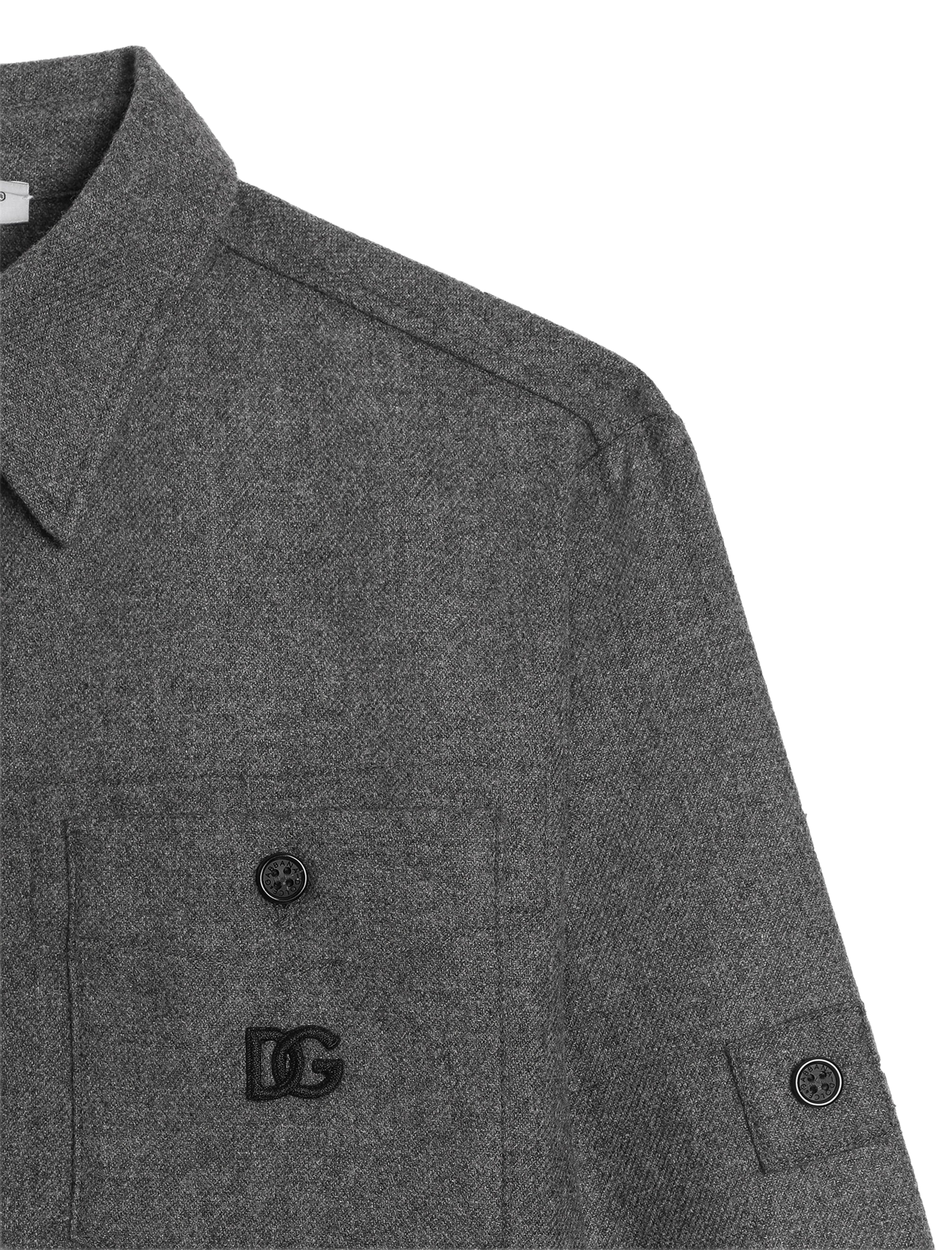 Melange wool mat shirt